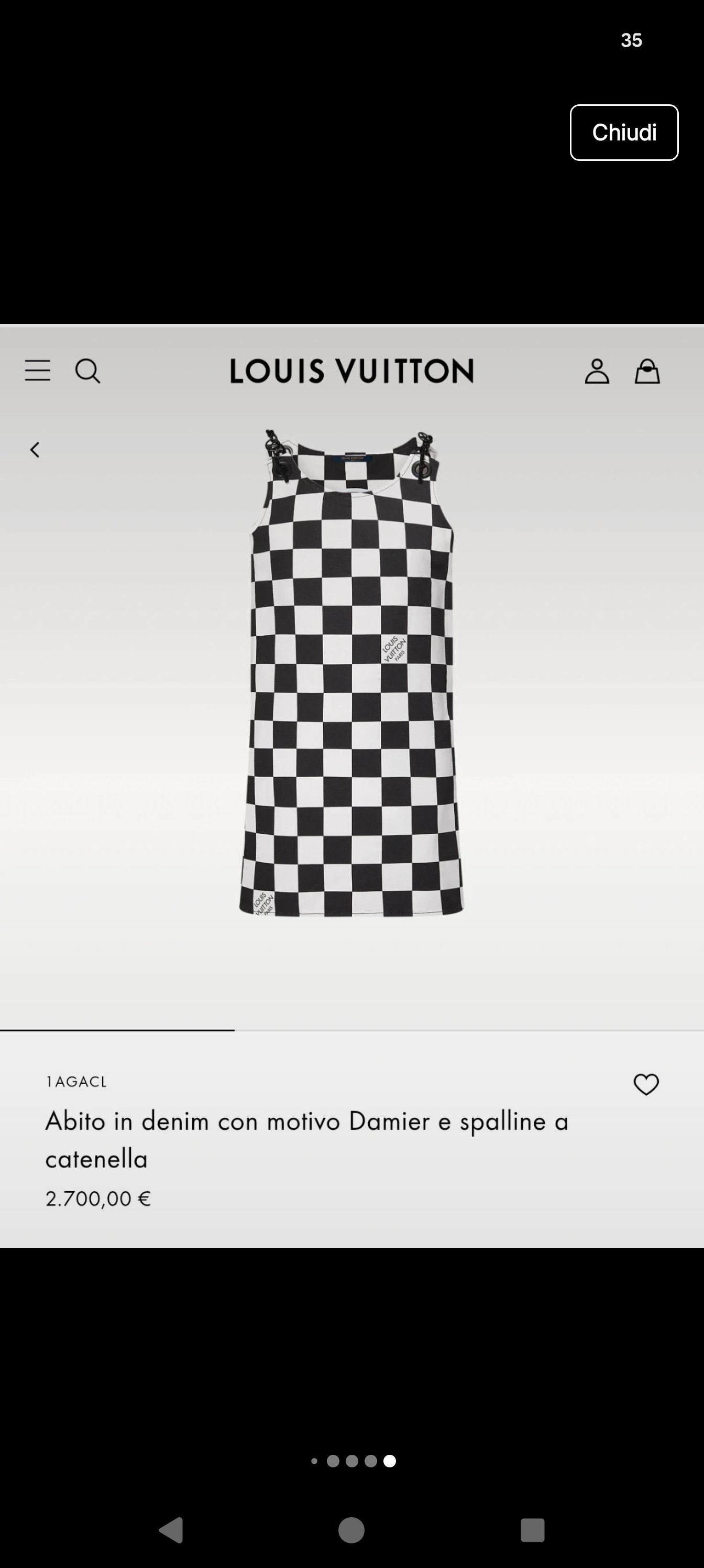 Louis Vuitton Louis Vuitton Checkered Dress Size XS / US 0-2 / IT 36-38 - 2 Thumbnail