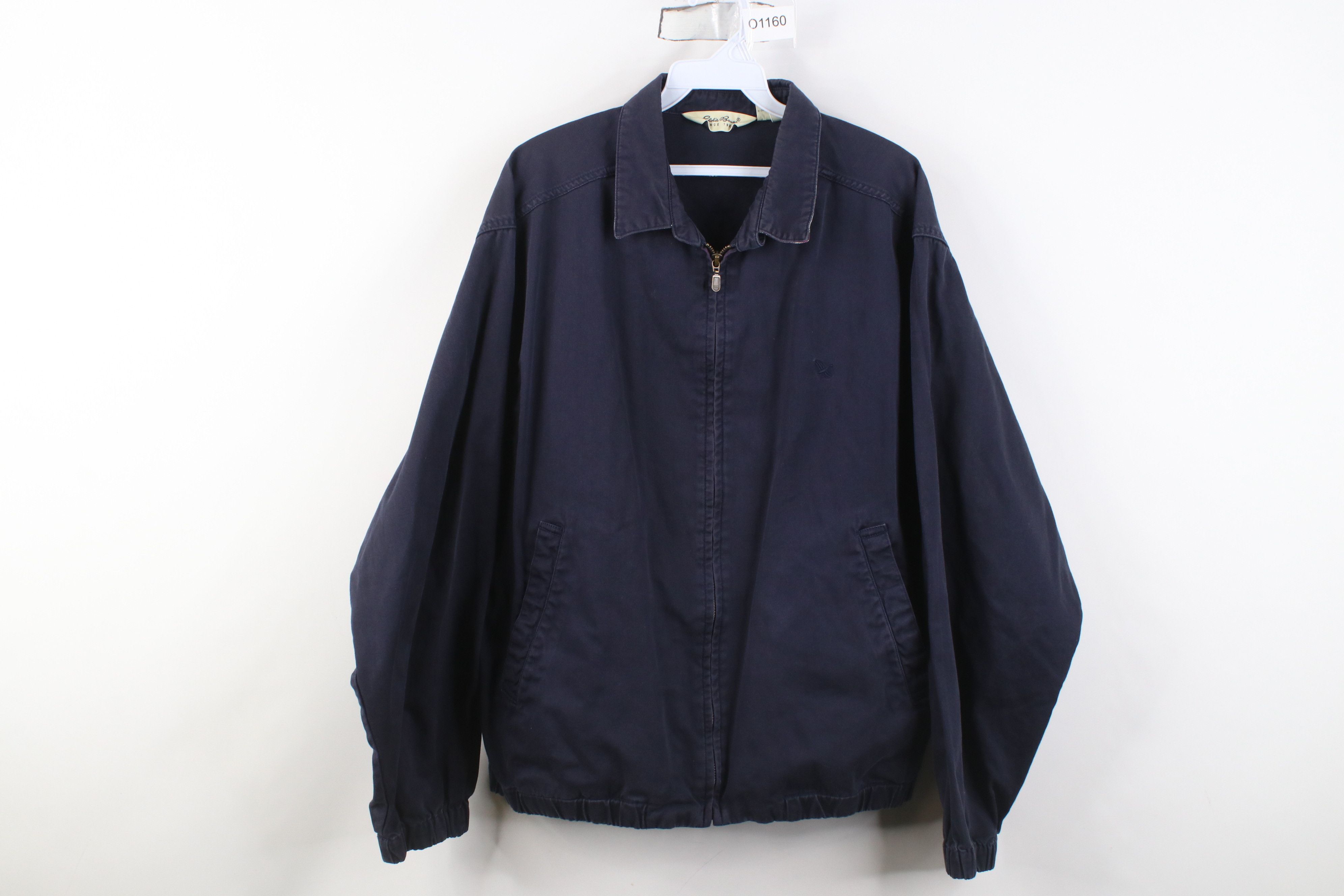 Eddie Bauer Vintage 90s Eddie Bauer Cotton Twill Bomber Jacket Navy Blue Size US M / EU 48-50 / 2 - 1 Thumbnail