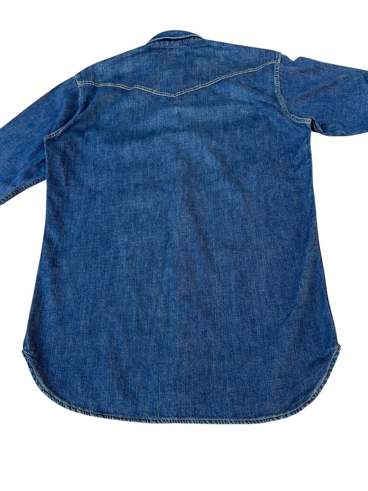 Levi's Vintage 2000 Levi’s Longhorn Snap Button Denim Western Shirt Size US L / EU 52-54 / 3 - 17 Thumbnail