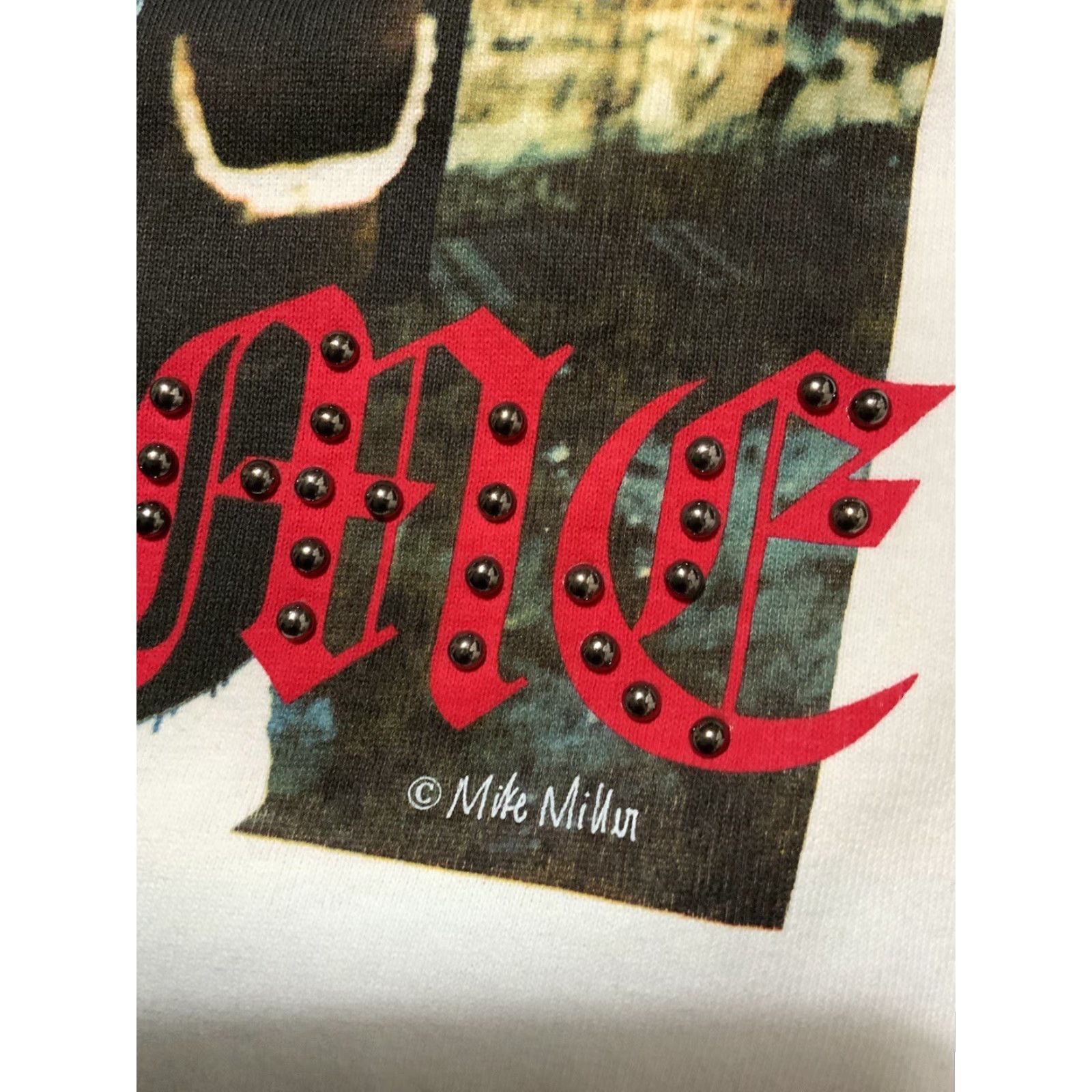Replay Replay Tupac All Eyez On Me Mike Miller Studded Crew T-Shirt Sz. L Mens White Size US L / EU 52-54 / 3 - 6 Thumbnail