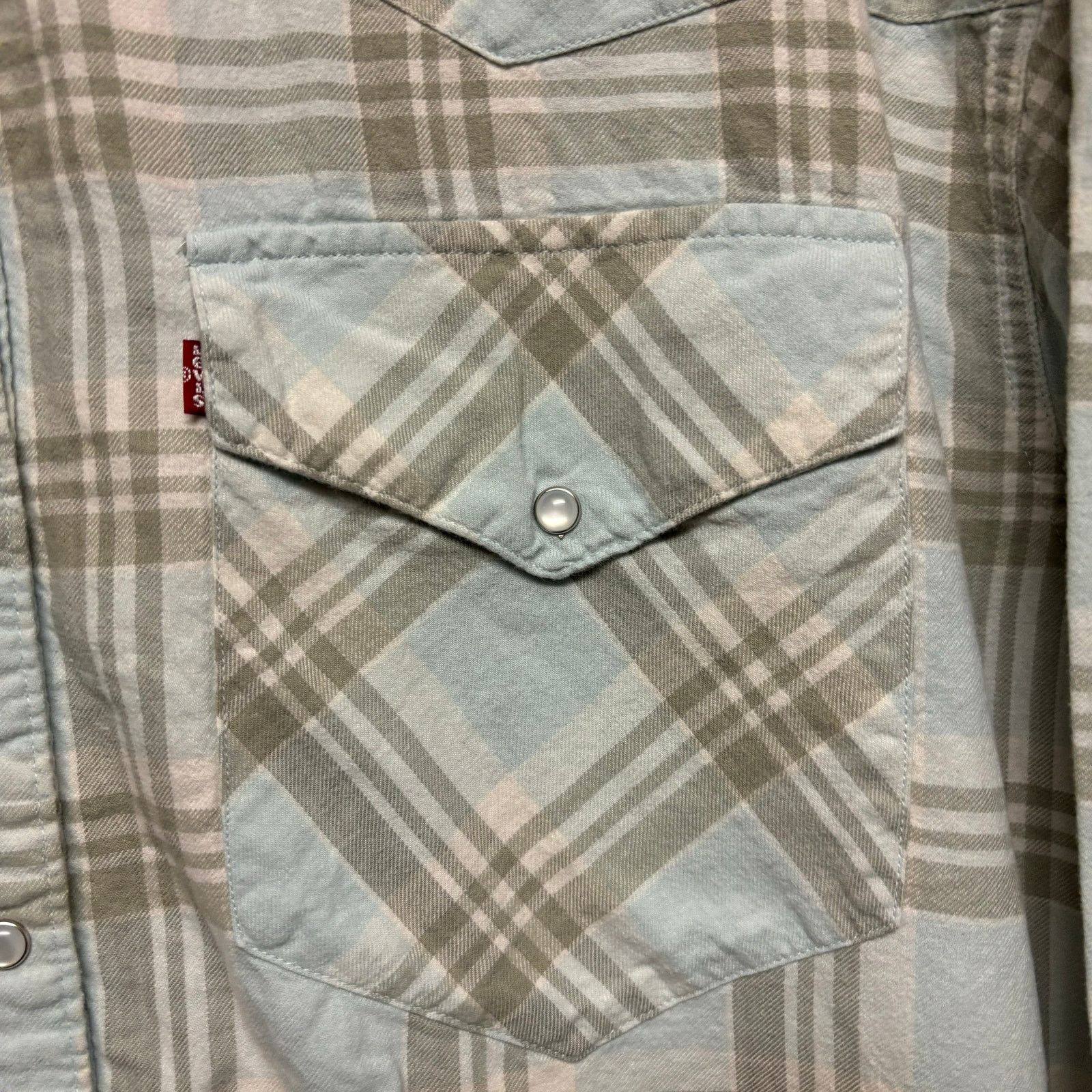 Levi's Levi’s Flannel Plaid Western Shirt Pearl Snaps Men’s XL Size US XL / EU 56 / 4 - 17 Thumbnail