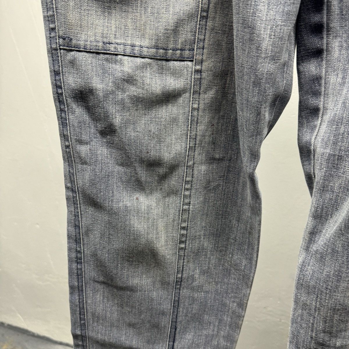 Vintage 90s Y2K Faded Thrashed Denim Cargo Jeans Pants ERD Grunge Size US 33 - 8 Thumbnail