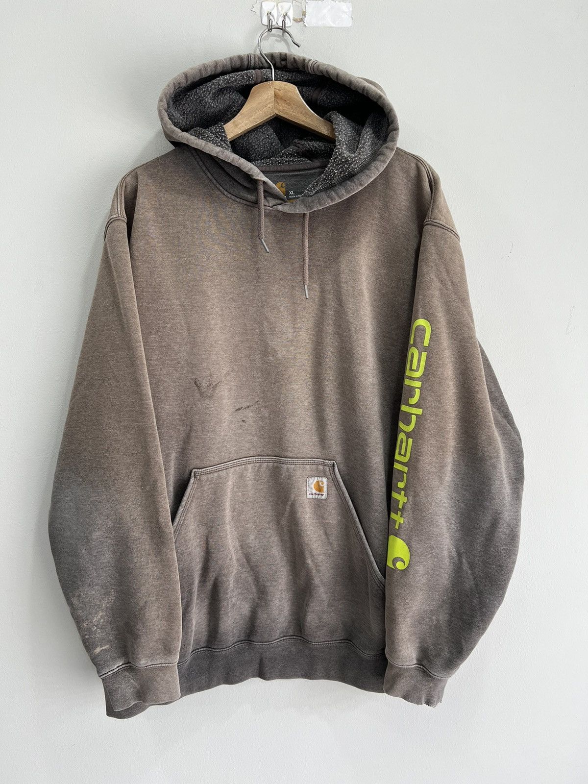 Carhartt Vintage Carhartt Sun Faded Hoodie Sweater Spellout Size US XL / EU 56 / 4 - 1 Thumbnail