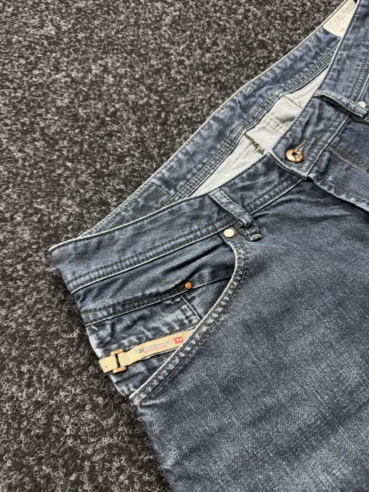 Diesel Luxury 00s Y2K Diesel Belther Regular Slim Tapered Jeans Size US 36 / EU 52 - 7 Thumbnail
