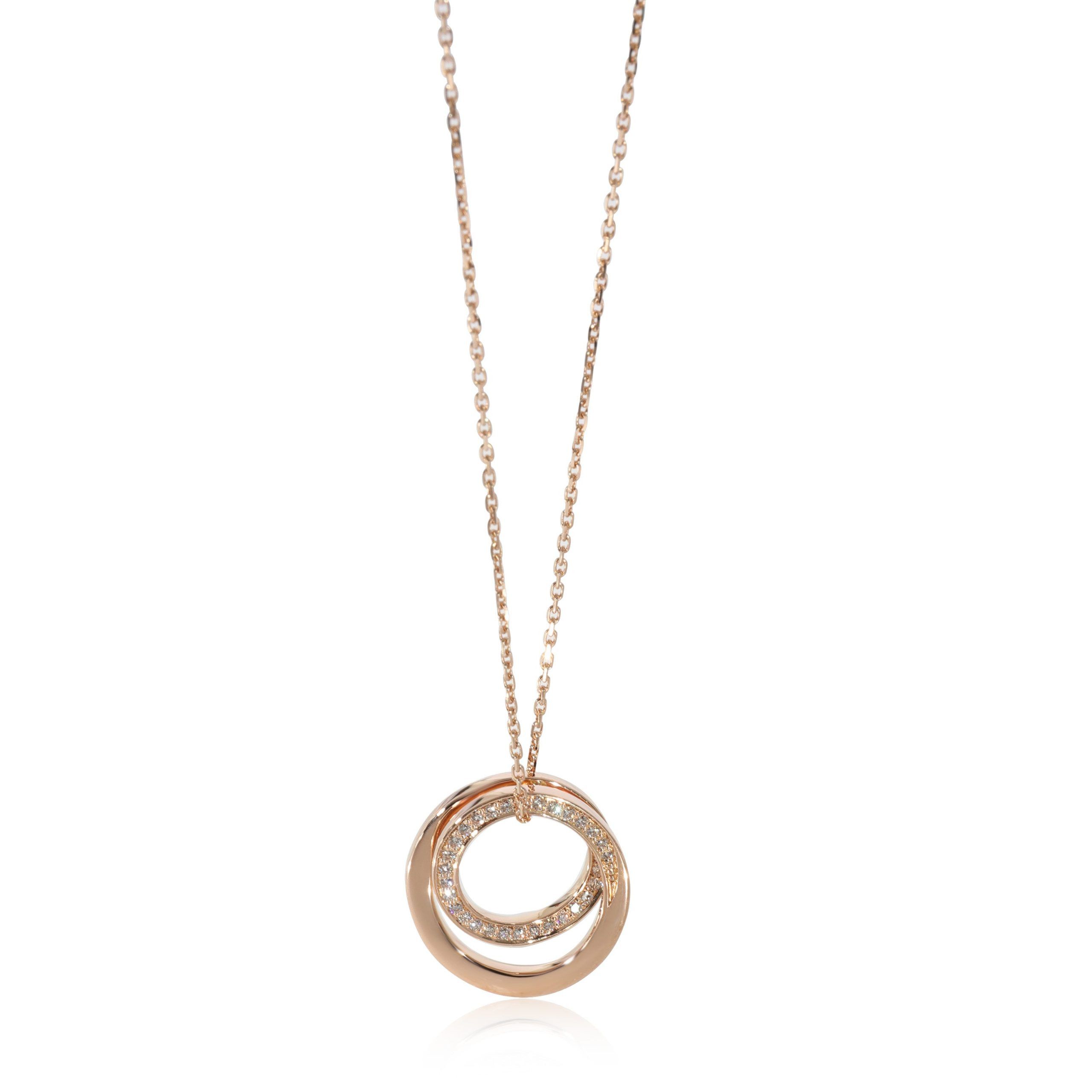 image of Cartier Etincelle De Cartier Necklace With Diamonds In 18K Rose Gold 0.14 Ctw, Women's