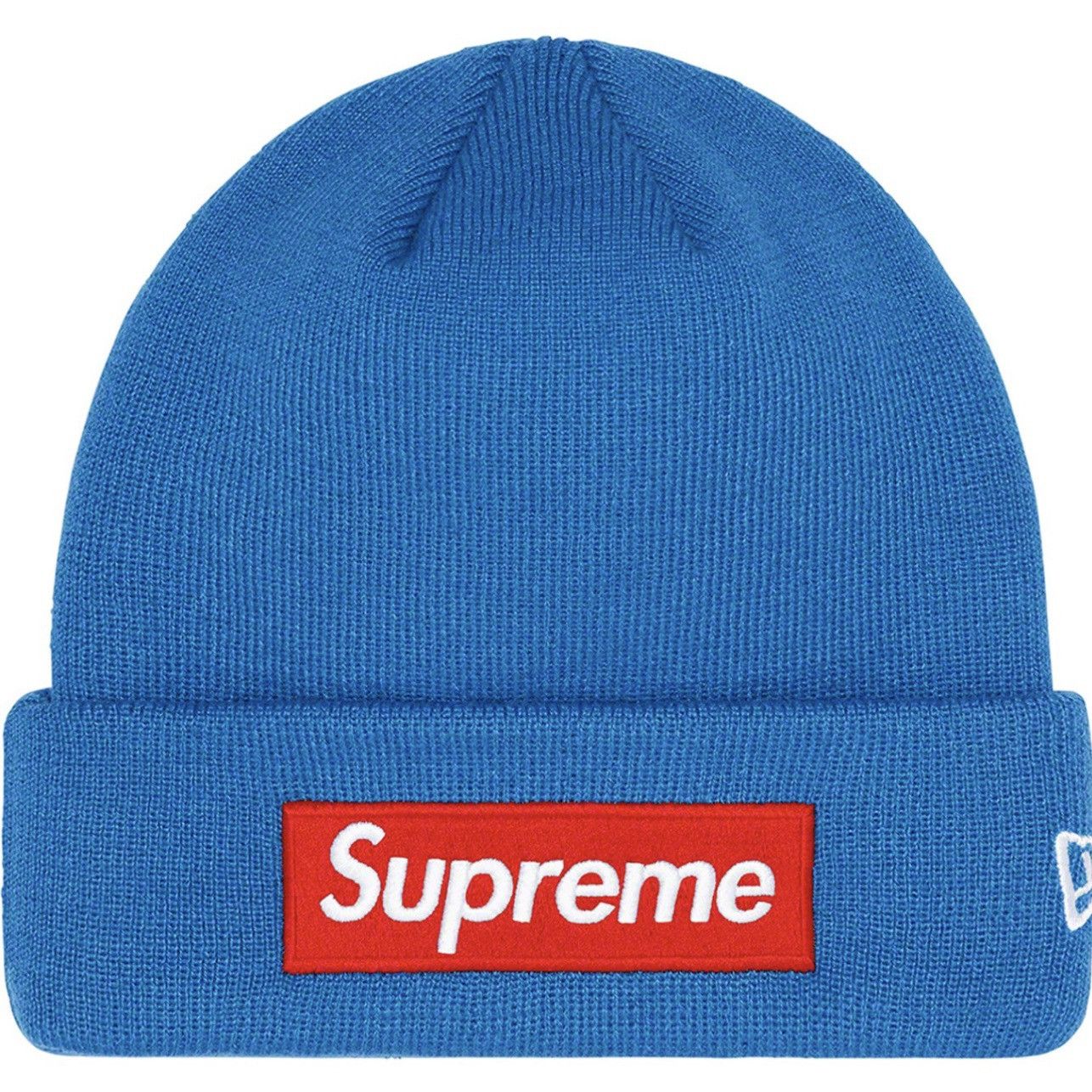New Era × Supreme FW22 Supreme New Era Box Logo Beanie Blue OS Size ONE SIZE - 15 Thumbnail