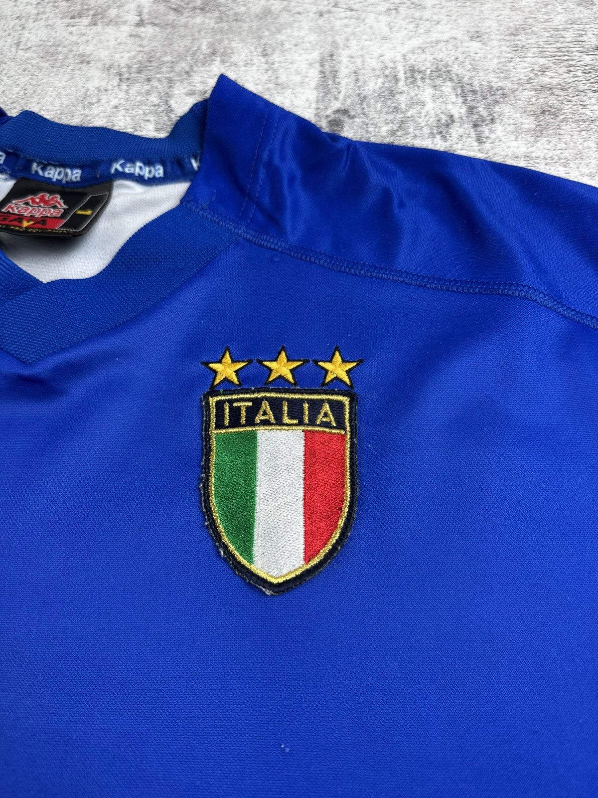 Kappa Vintage Italy 1998/2000 National Kappa Home Soccer Football T Shirt Jersey Tee Size US L / EU 52-54 / 3 - 8 Thumbnail