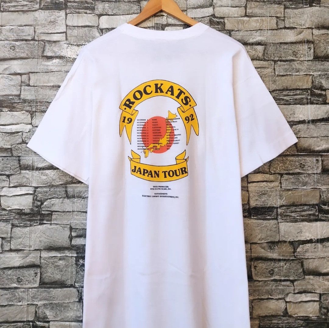 Band Tees Vintage 90s Rockats Japan Tour 1992 Tshirt Size US L / EU 52-54 / 3 - 4 Thumbnail