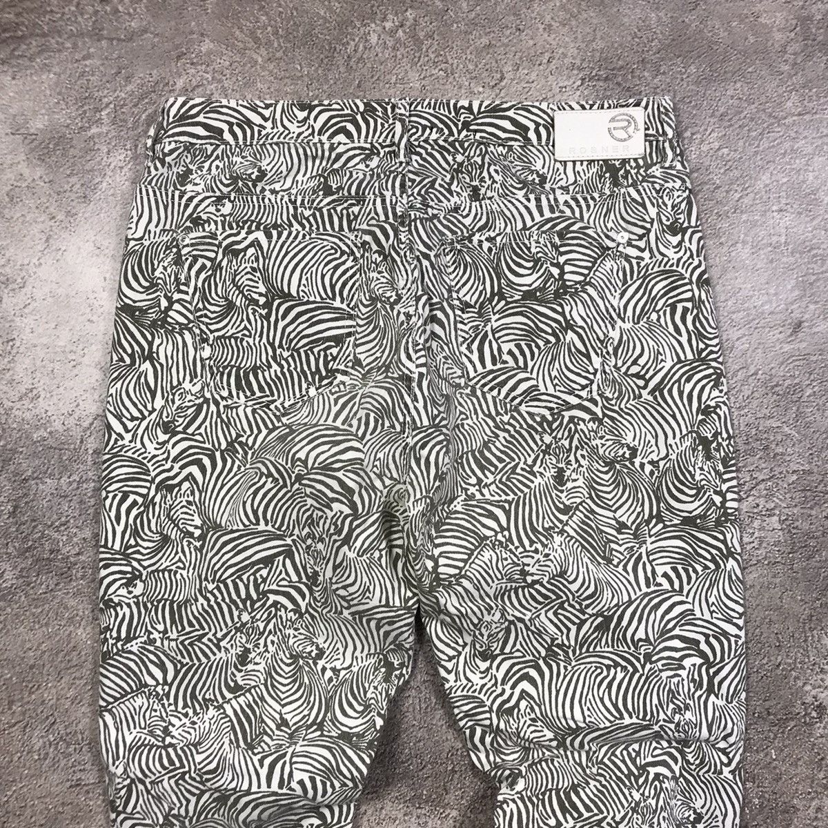 Vintage Vintage 90s Zebra Print Baggy Distressed Pants Streetwear 31 Size 31" - 4 Thumbnail