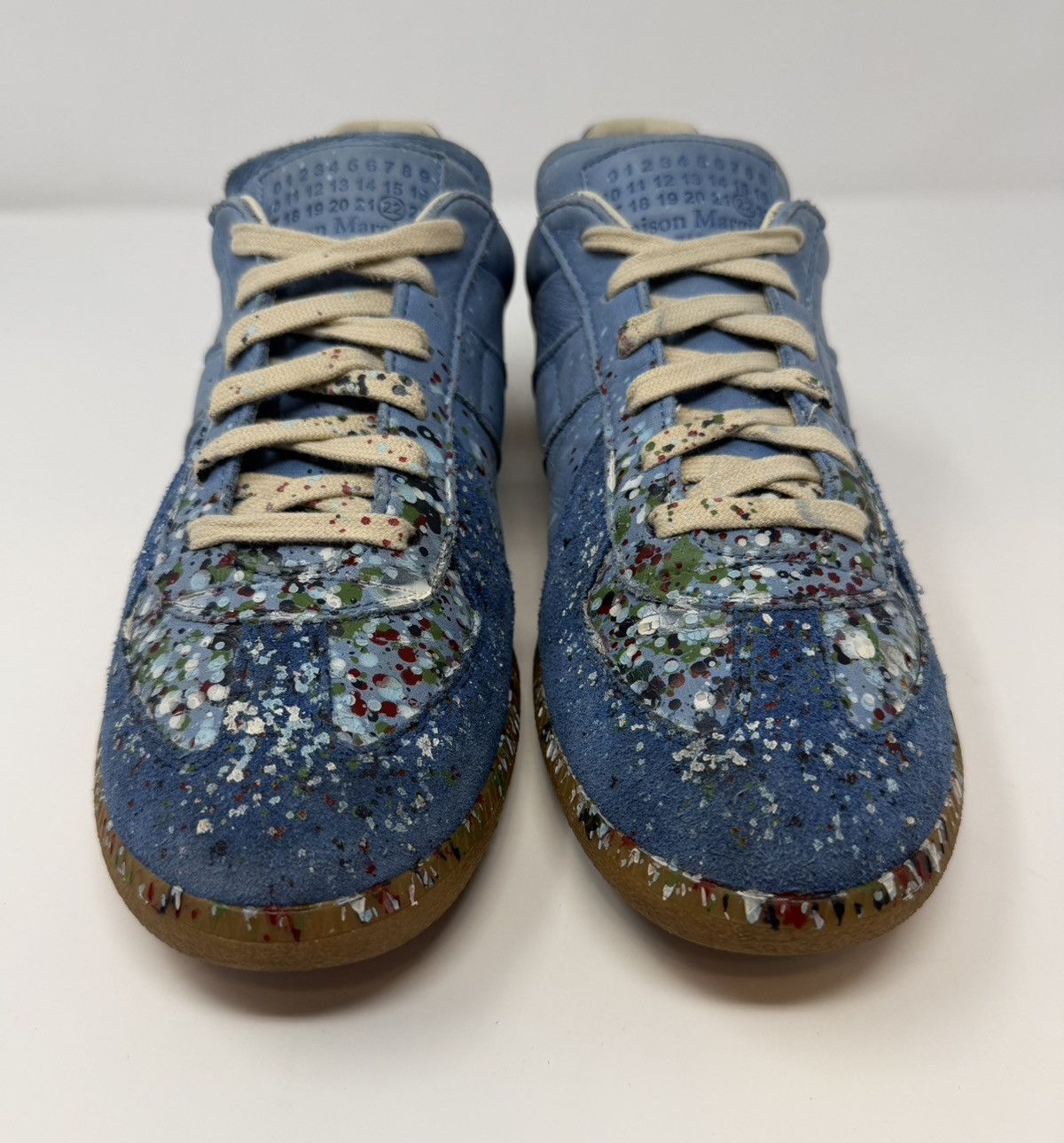 Maison Margiela Maison Margiela Paint Splatter Replica GAT Blue Size US 9 / EU 42 - 2 Thumbnail