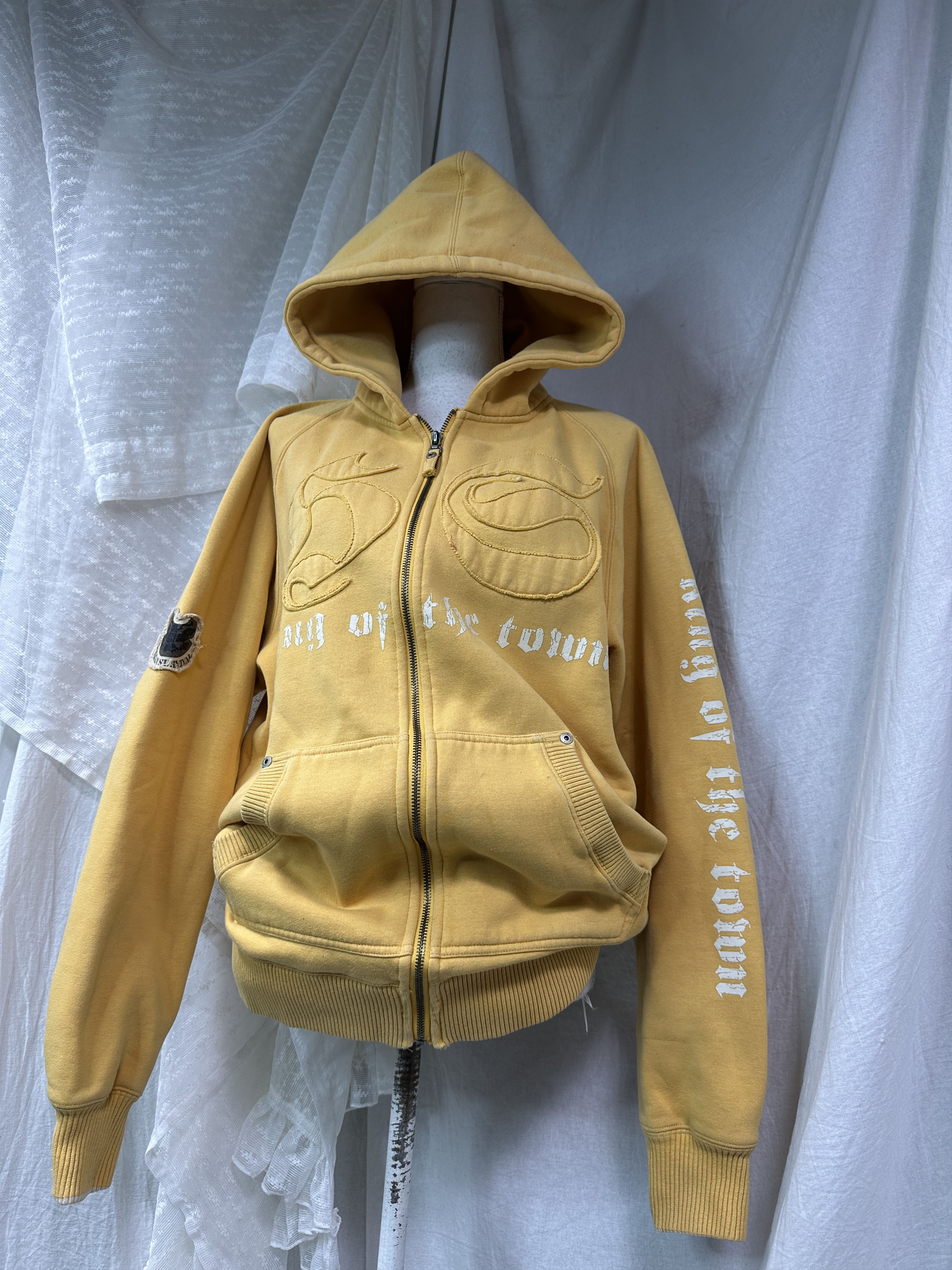 Vintage Vintage King of the Town Hip-Hop Zip Hoodie Y2K Size US XXL / EU 58 / 5 - 1 Thumbnail