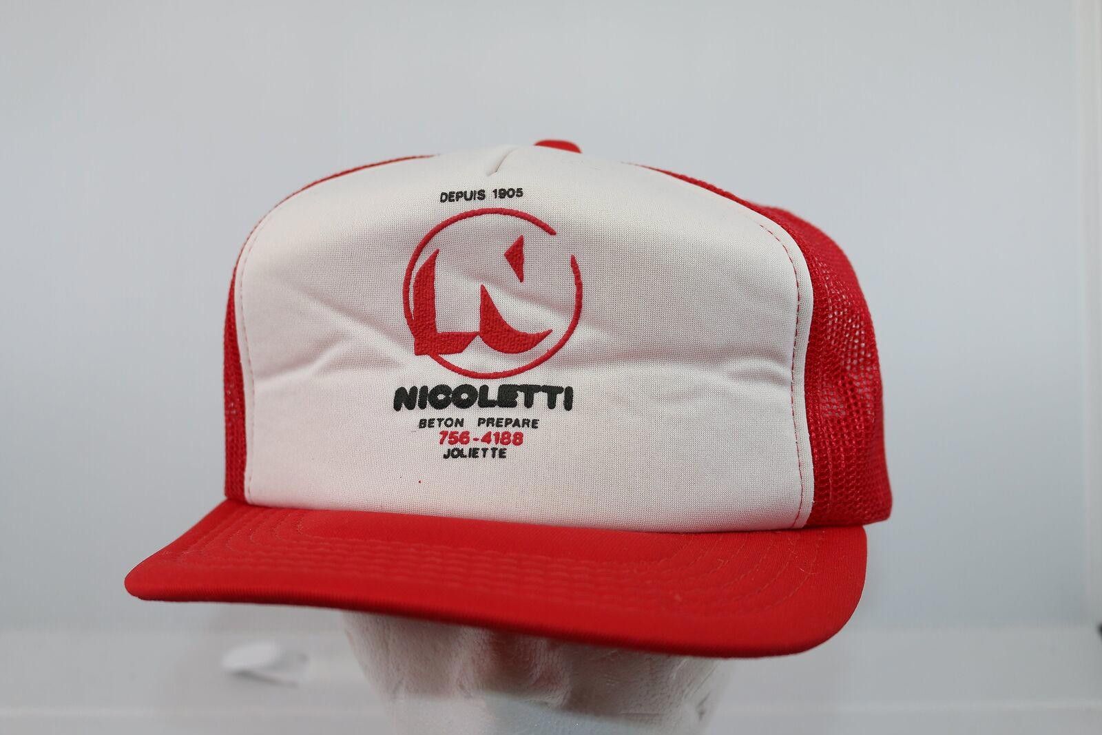 Other Vintage Trucker Cap hat Nicoletti Beton Joliette QUébec Size ONE SIZE - 1 Thumbnail