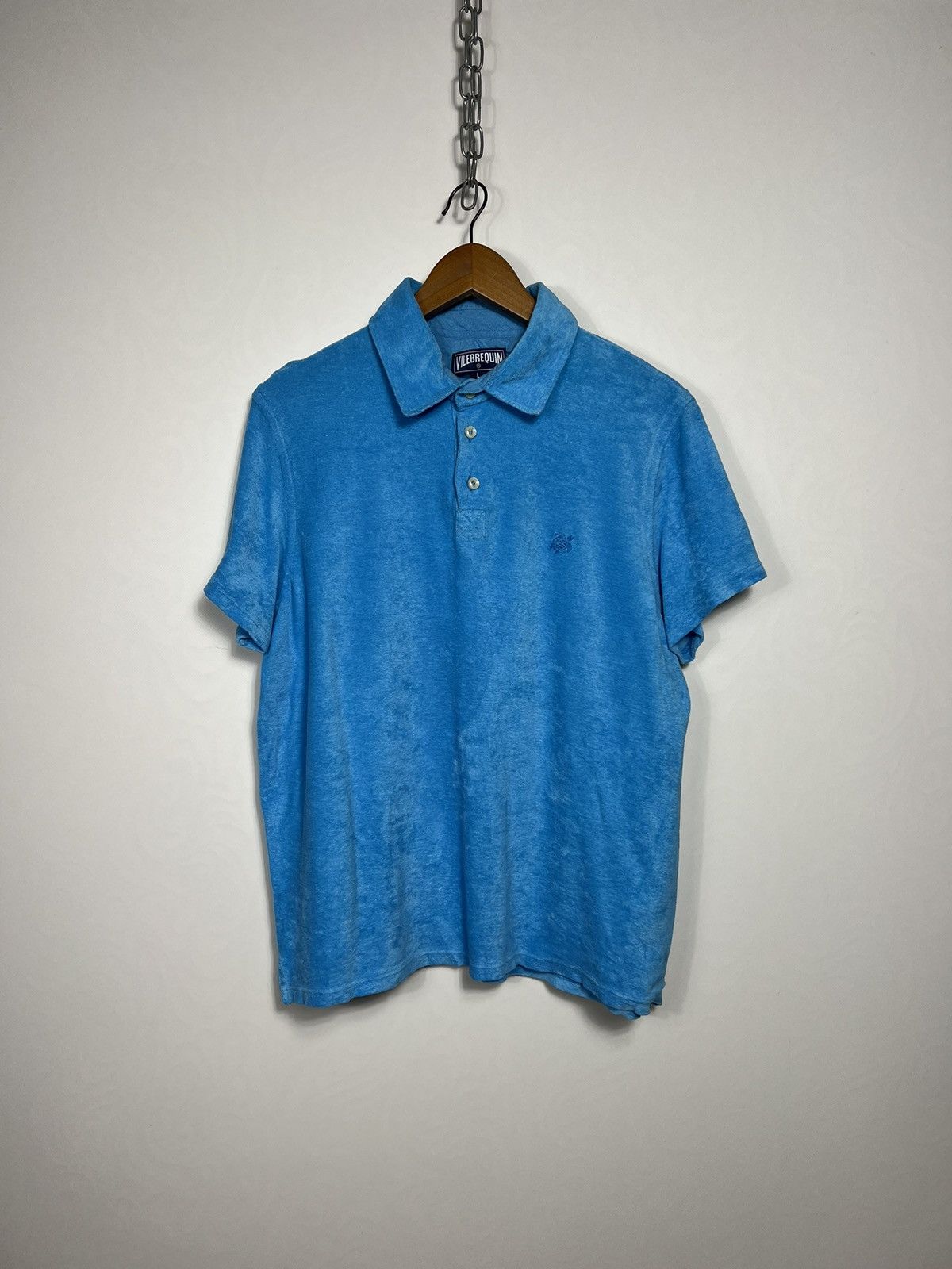 Vilebrequin Velour Terry Towel Beach Turtle Logo Polo Shirt