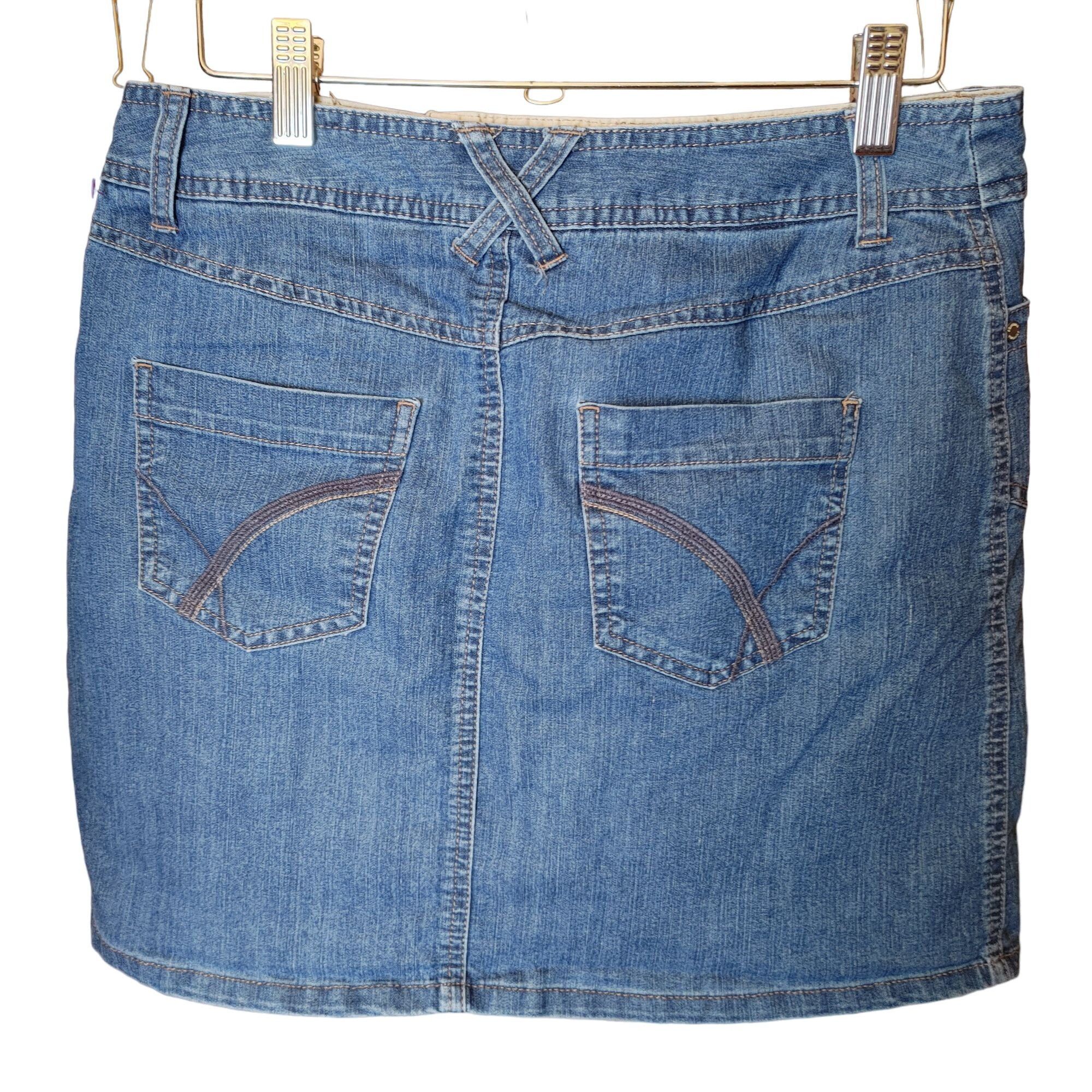 Sonoma SONOMA Womens 6 Blue Denim Jean Skirt Zip Up Pockets Size 28" / US 6 / IT 42 - 2 Thumbnail
