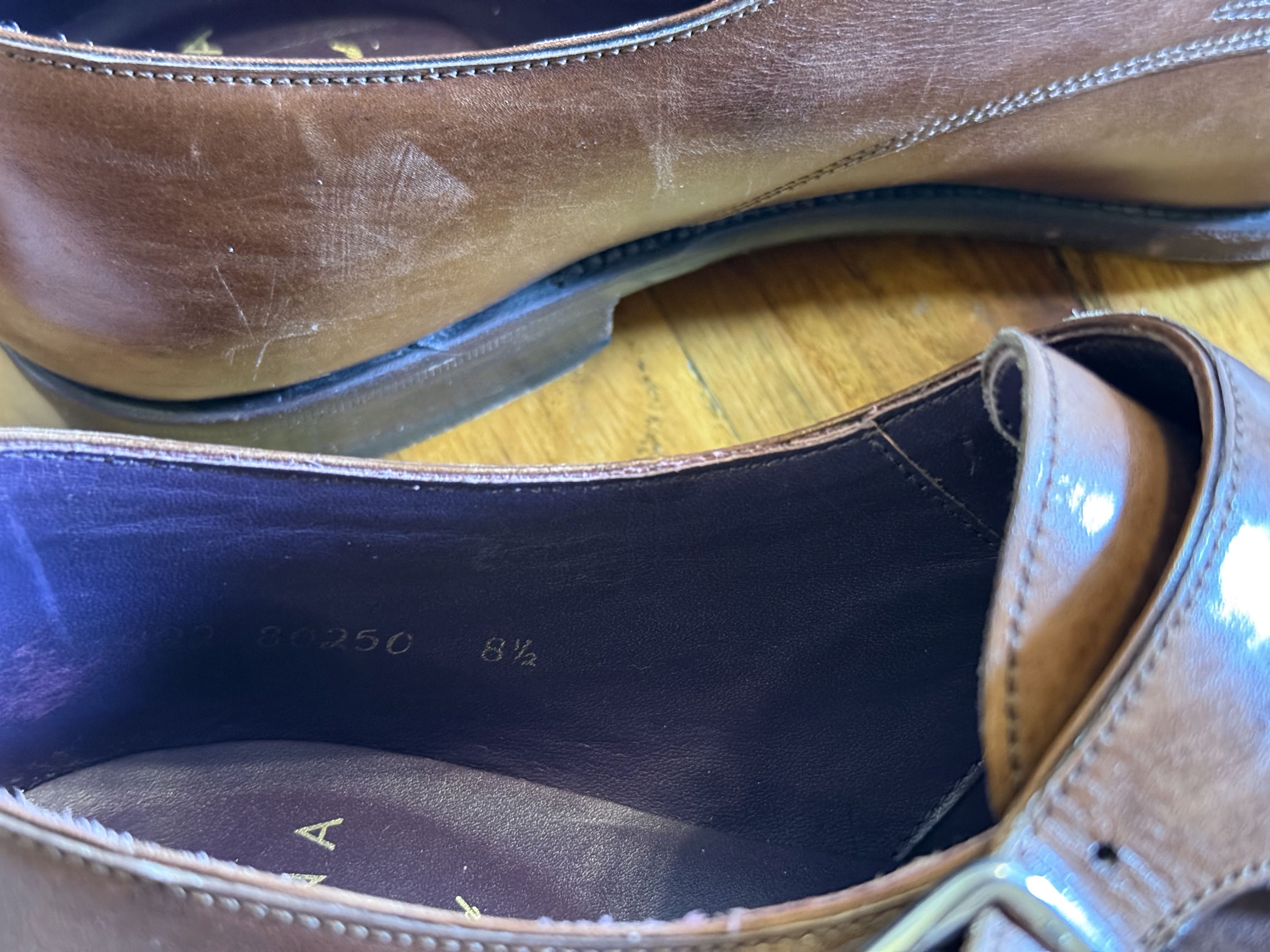 Carmina Carmina Double Monk Straps - Brown (8.5 UK / 9.5 US) Size US 9.5 / EU 42-43 - 4 Thumbnail