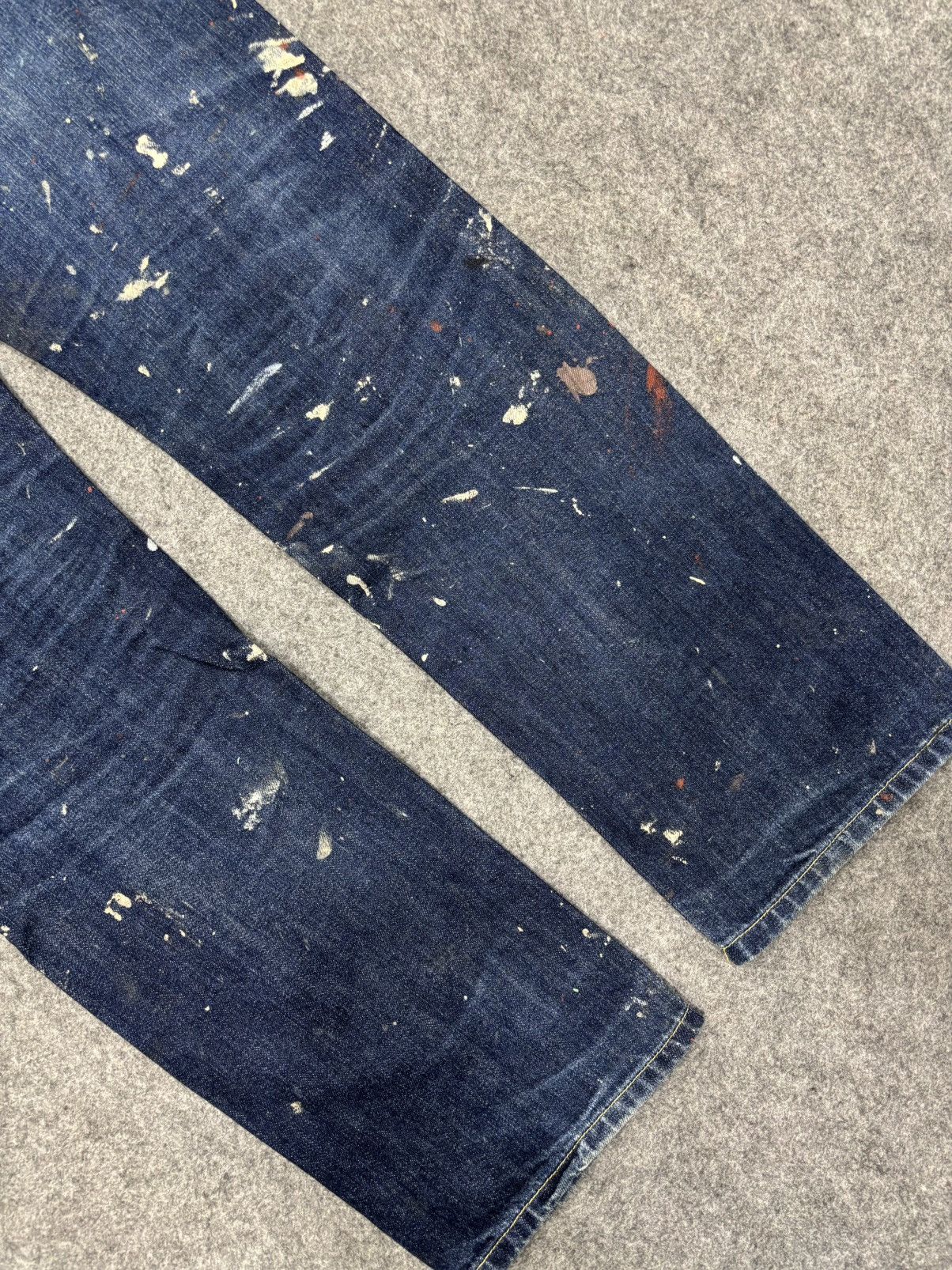 Japanese Brand 💥ART💥Uniqlo Japan Heavy Paint Splatter Selvedge Denim F673 Size US 34 / EU 50 - 23 Thumbnail
