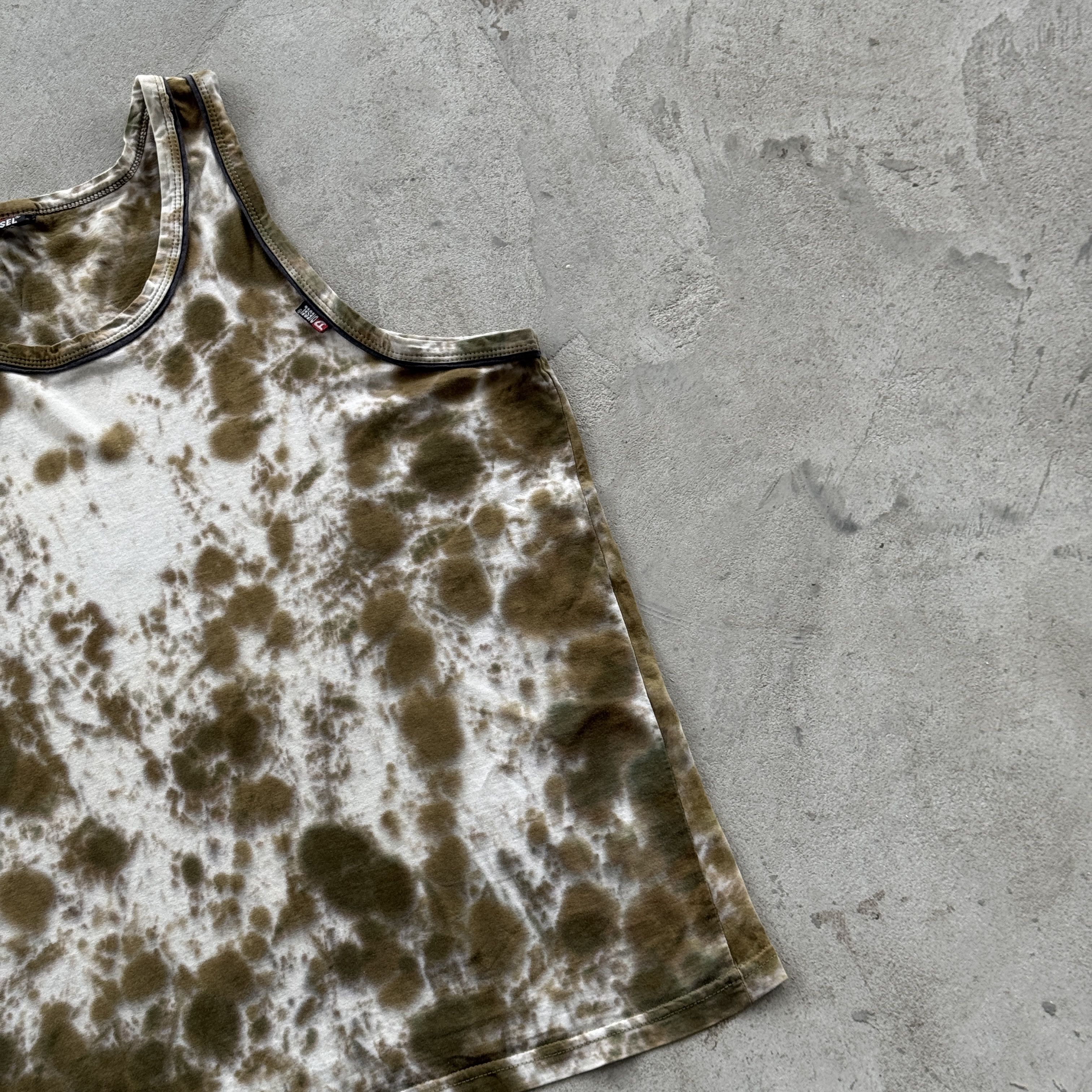 Diesel Vintage 90s Diesel Tank Top Sleeveless Tie Dye Tee Shirt Size US S / EU 44-46 / 1 - 2 Thumbnail