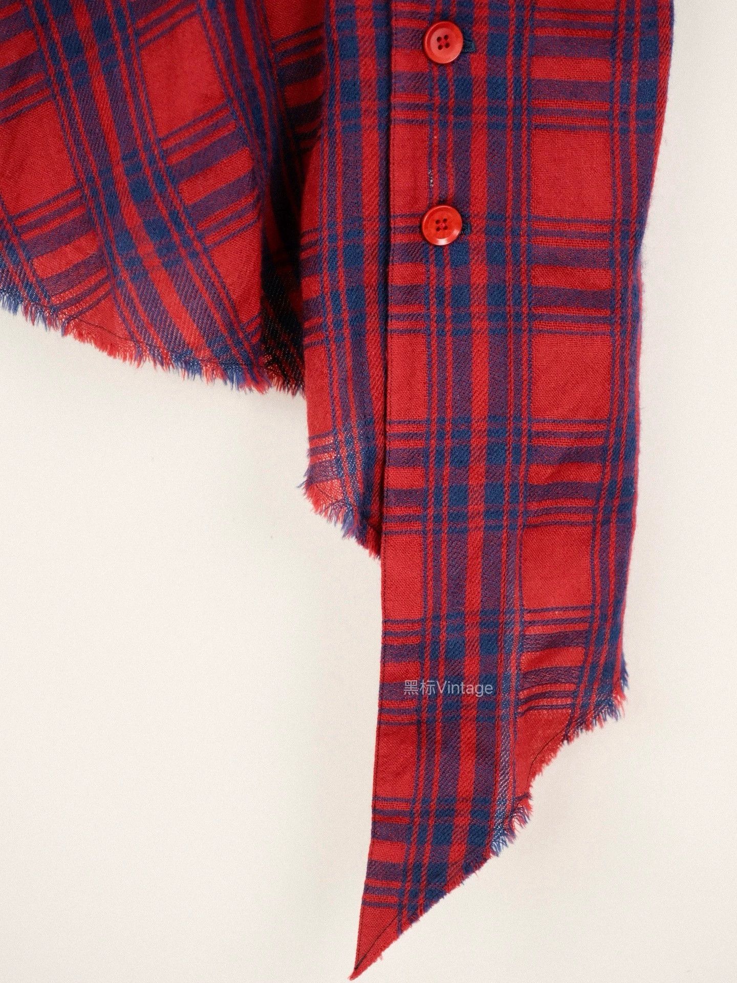 Yohji Yamamoto Yohji Yamamoto 07AW Asym Check Red/Blue Dress Women's Size L / US 10 / IT 46 - 3 Thumbnail
