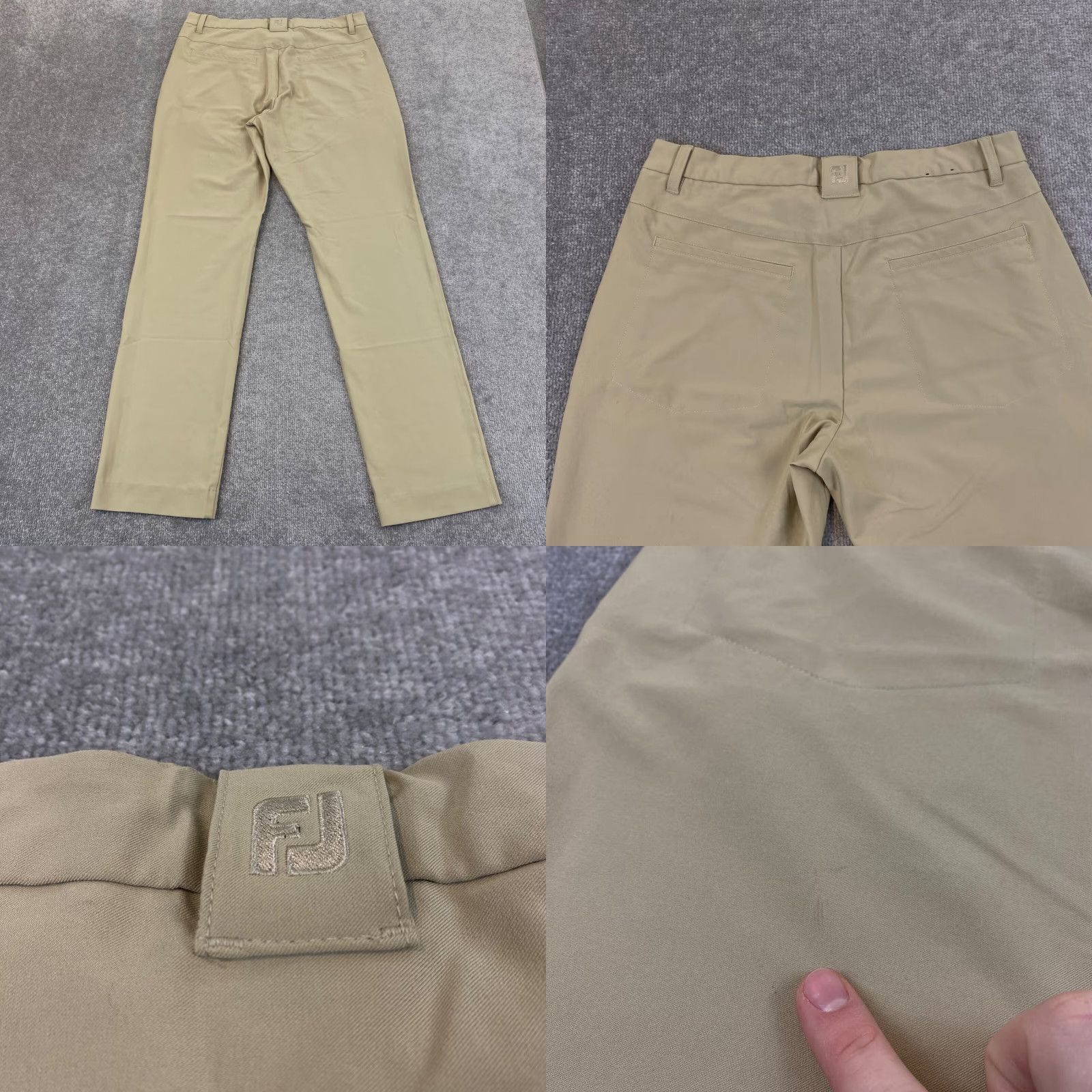 Footjoy FootJoy Pants Mens 33x32 Straight Khaki Beige Performance Golf Stretch Size US 33 - 8 Thumbnail