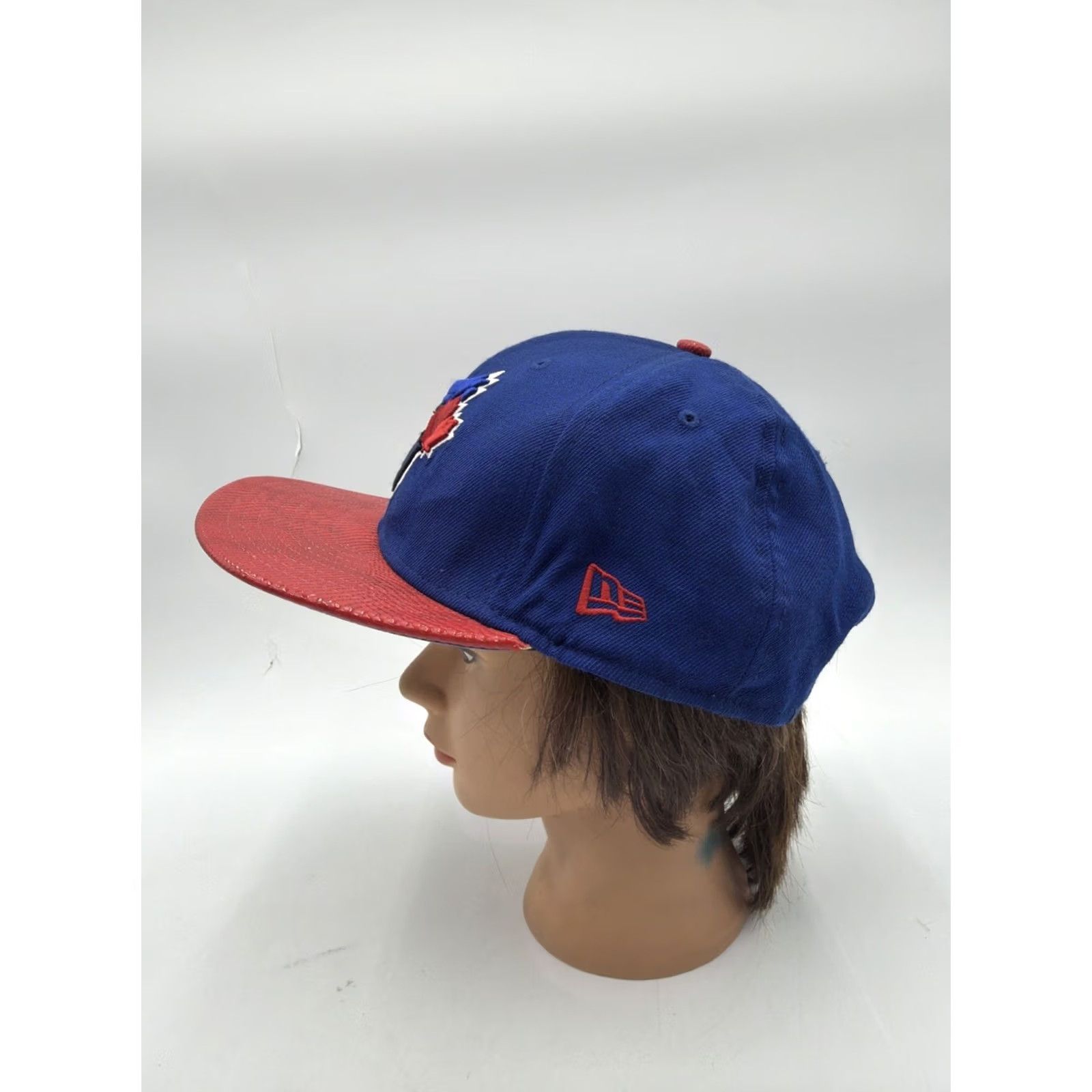 New Era VINTAGE New Era Toronto 9Fifty Strap Back Hat Blue Red Brim Mens One Size Rare Logo Size ONE SIZE - 3 Thumbnail