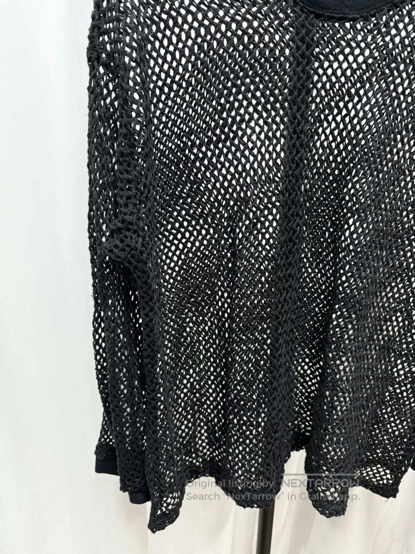 Dries Van Noten drapes long sleeve sheer mesh top. Size US L / EU 52-54 / 3 - 3 Thumbnail