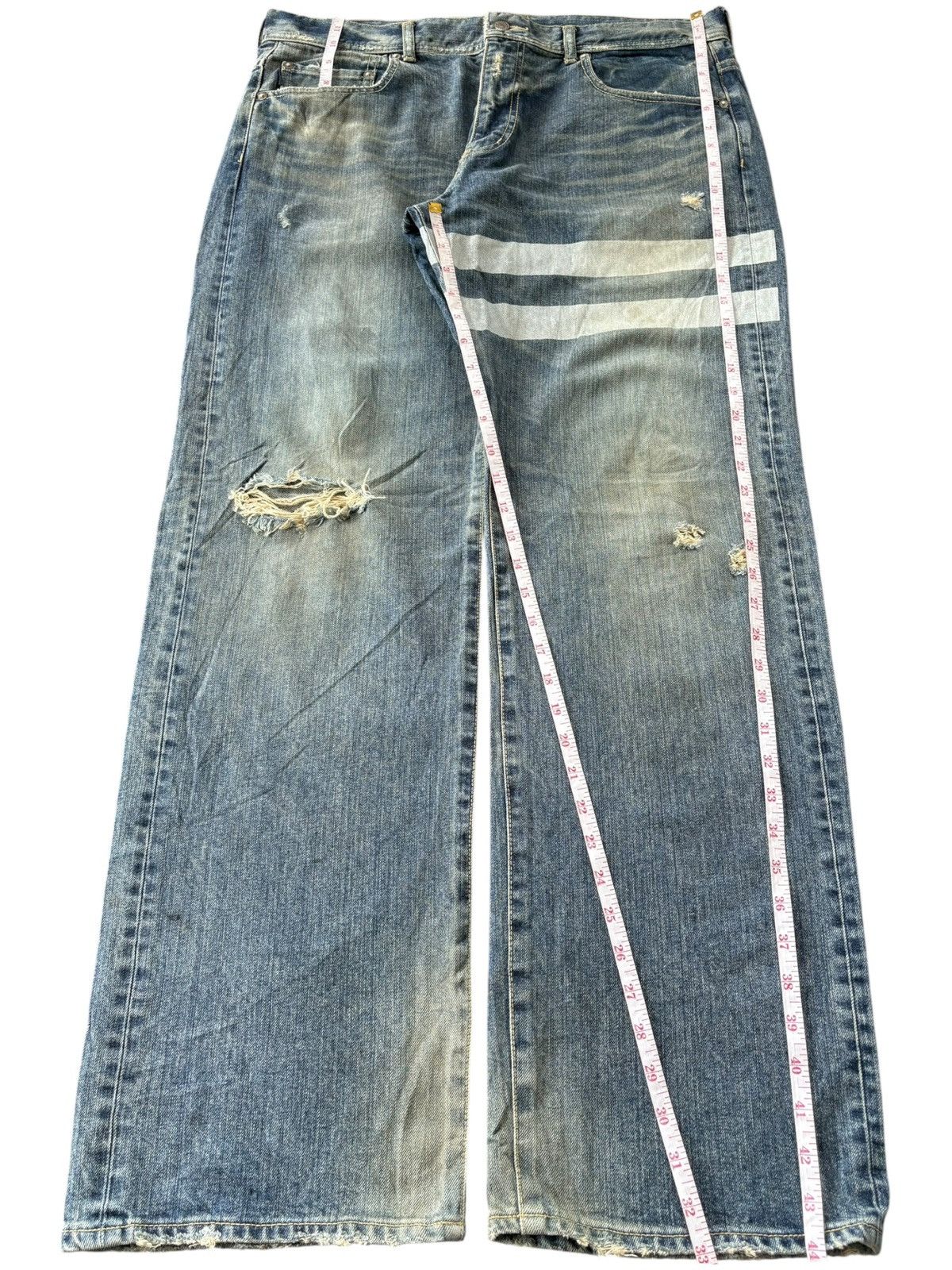 Tommy Jeans Vintage Tommy Big Logo Distress Baggy Jeans Size US 38 / EU 54 - 8 Thumbnail