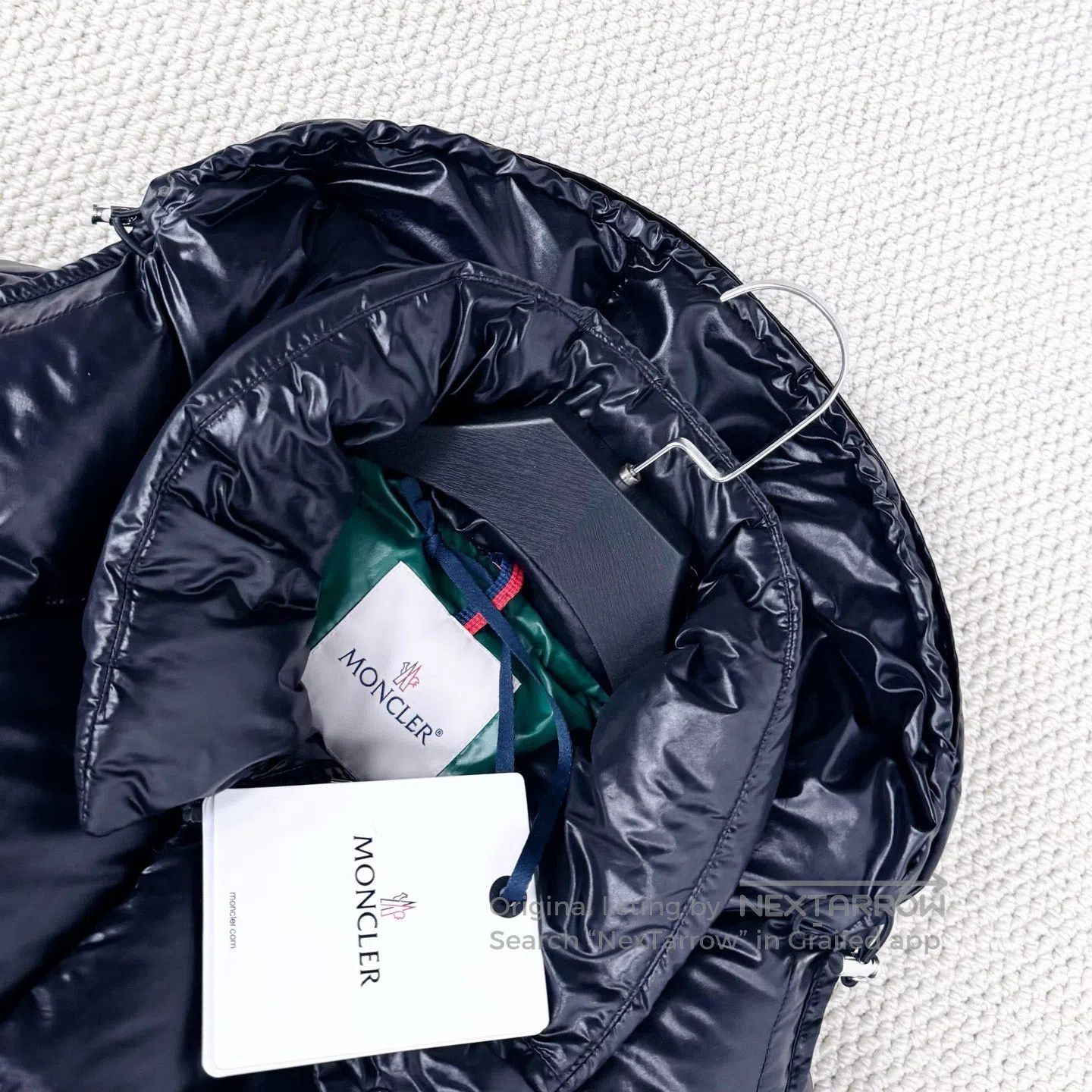 Moncler Moncler Black Glossy Waterproof Zip-Up Hooded Logo Long Do Size US XL / EU 56 / 4 - 3 Thumbnail