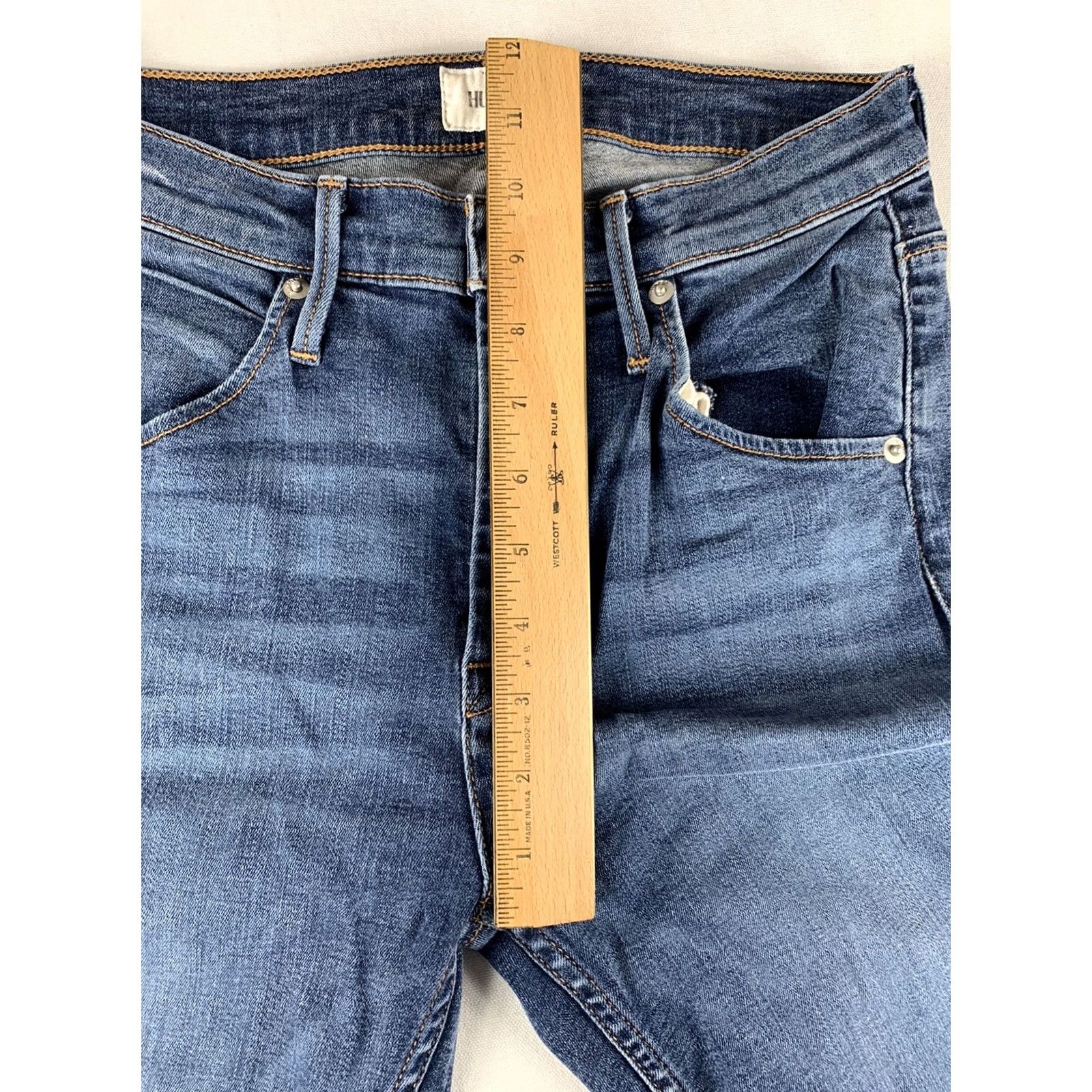 Hudson Hudson Jeans Blue Skinny Ankle Cut Women Raw Hem 26x27 Size 26" / US 2 / IT 38 - 3 Thumbnail