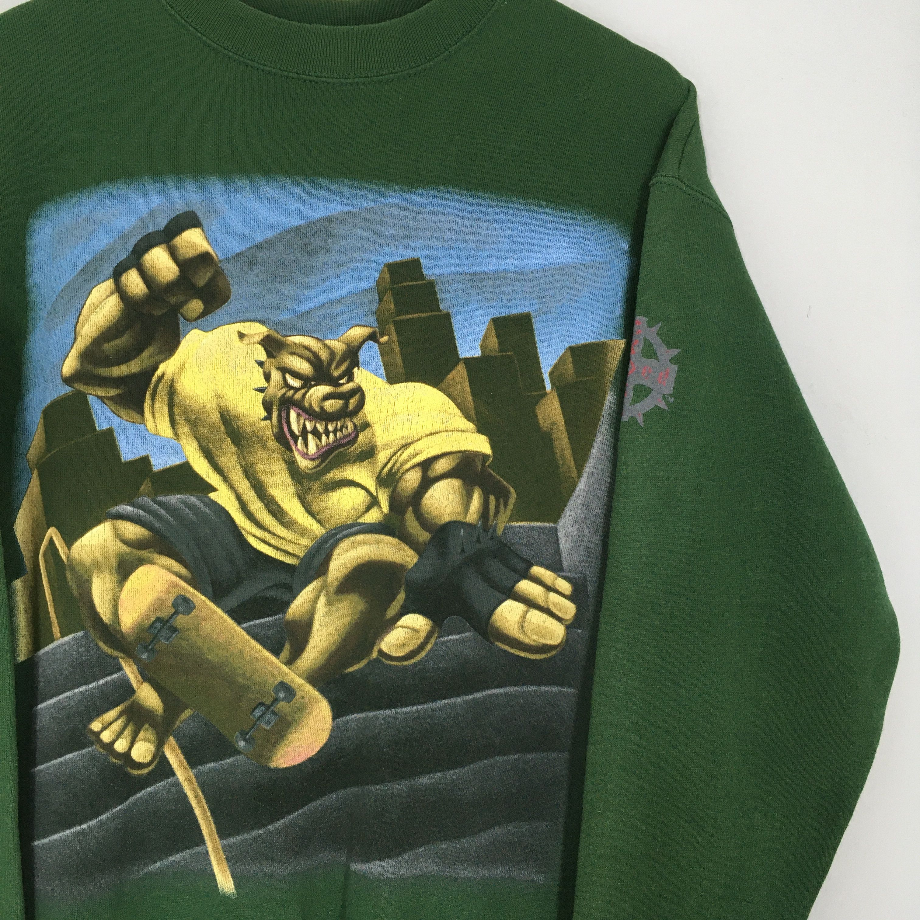 Vintage Vintage 90s Cross Breed Skateboard Sweatshirt Medium Size US M / EU 48-50 / 2 - 2 Thumbnail