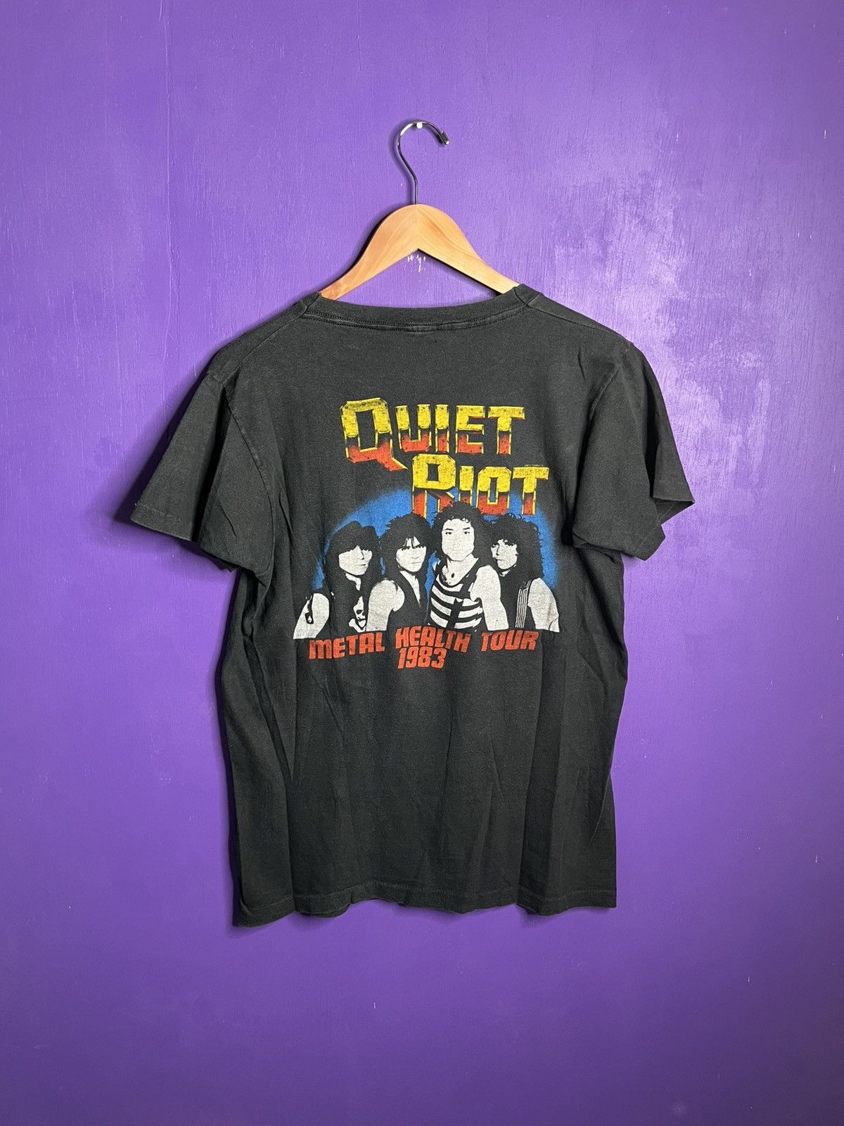 Band Tees × Vintage Vintage 1983 Quiet riot metal health tour t-shirt Size US M / EU 48-50 / 2 - 2 Thumbnail