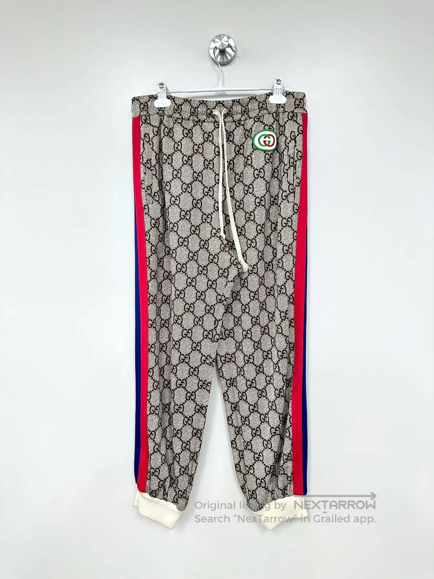 Gucci Guicci size XL Double G All-over Printed Side Striped Spor Size US 27 - 1 Thumbnail