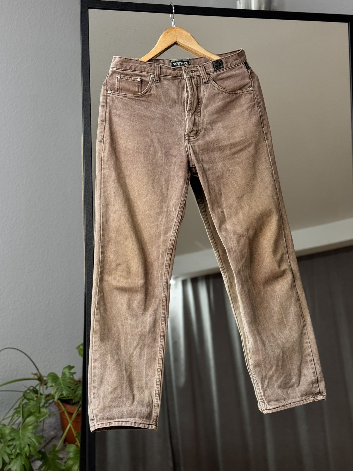 Versace × Versace Jeans Couture Vintage Versace Jeans Skinny Fit Denim Big Logo Black Siz 31 Size US 31 - 4 Thumbnail