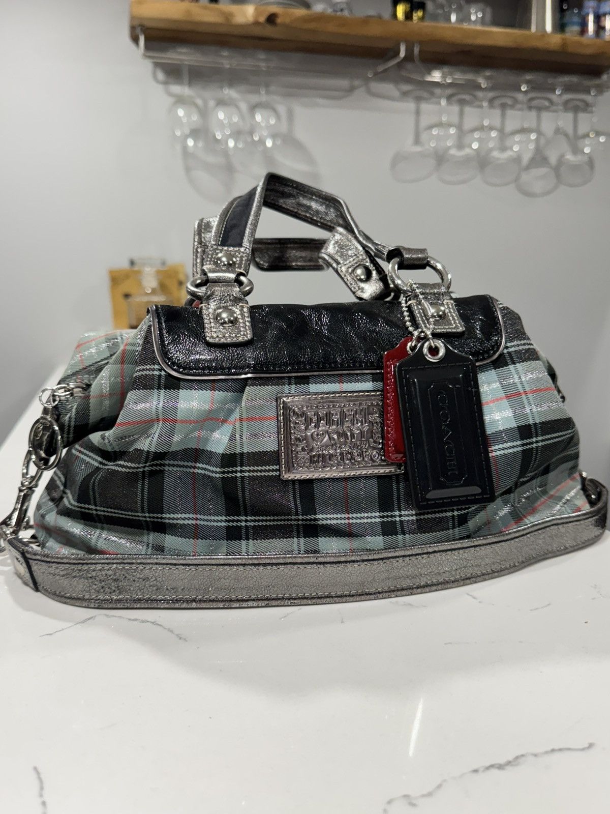 Coach Coach Poppy Tartan Plaid Satchel Bag w/ Hangtags Size ONE SIZE - 6 Thumbnail