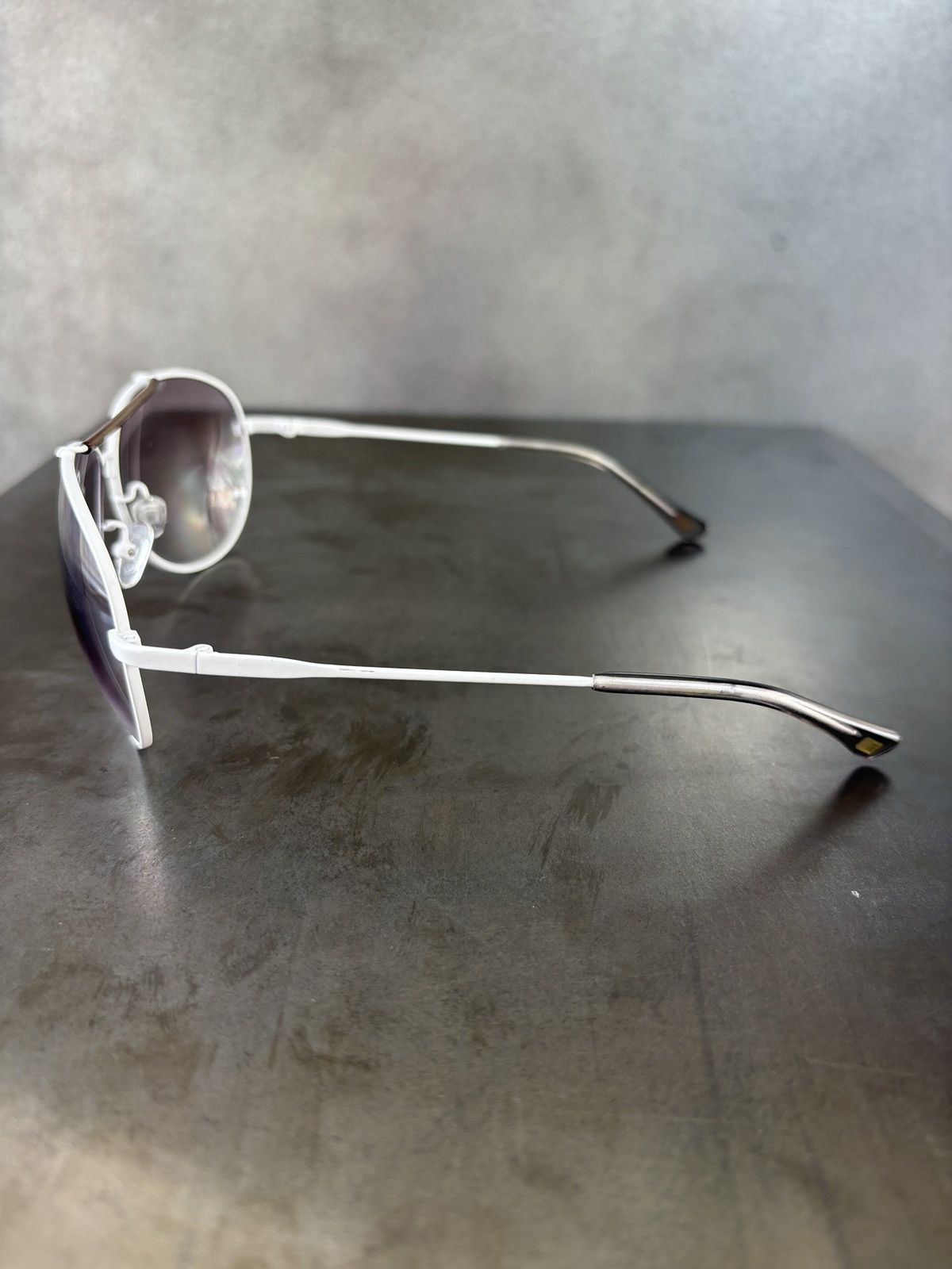 Perry Ellis Vintage Perry Ellis Sunglasses 2000s Aviators White Gaudy Size ONE SIZE - 10 Thumbnail