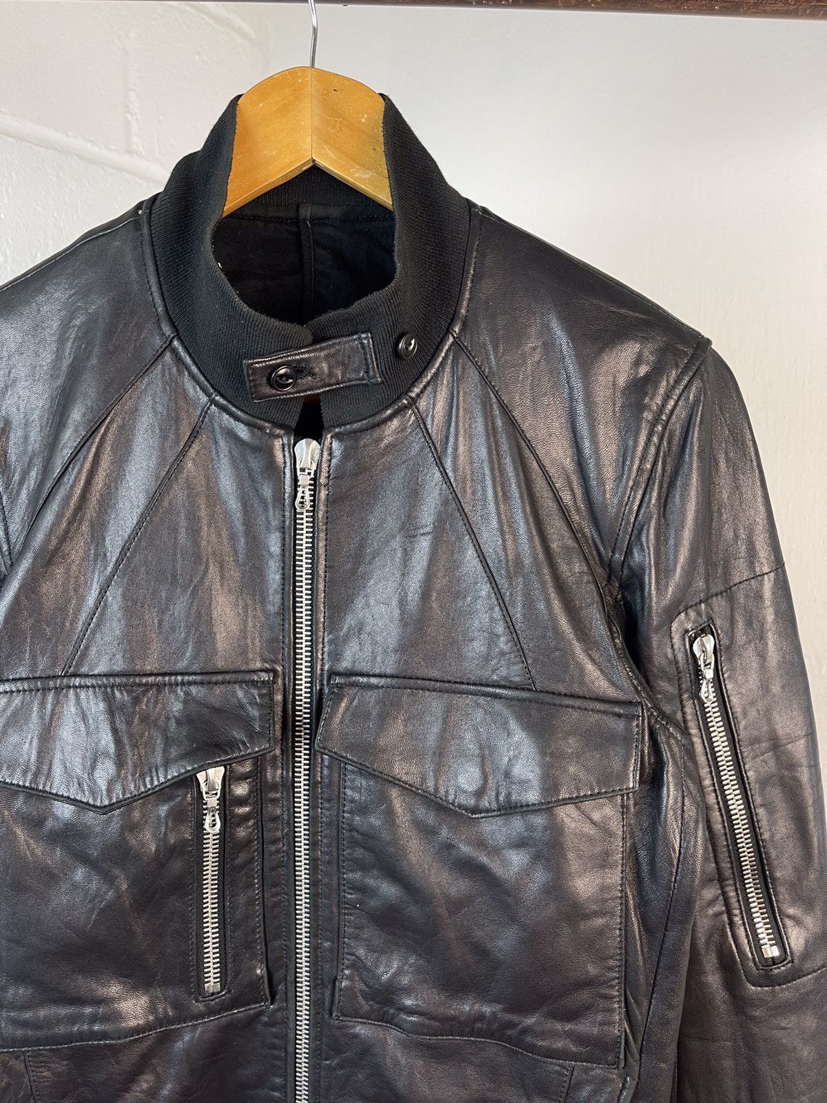 If Six Was Nine × Le Grande Bleu (L.G.B.) × SEMBL SEMBL Leather Zipper Jacket Size US S / EU 44-46 / 1 - 6 Thumbnail