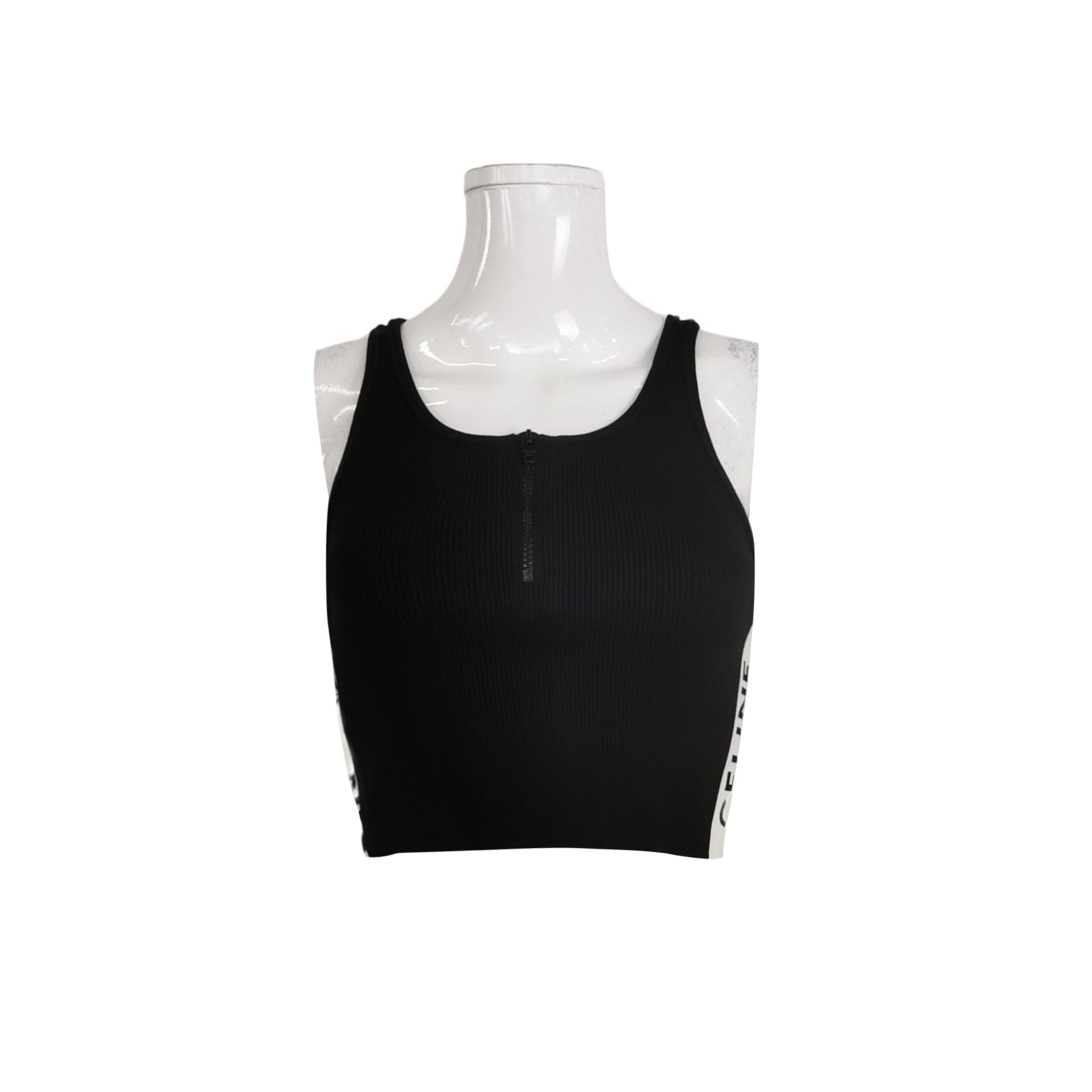 Celine Celine Logo Zip Up Tank Top L Size L / US 10 / IT 46 - 1 Thumbnail