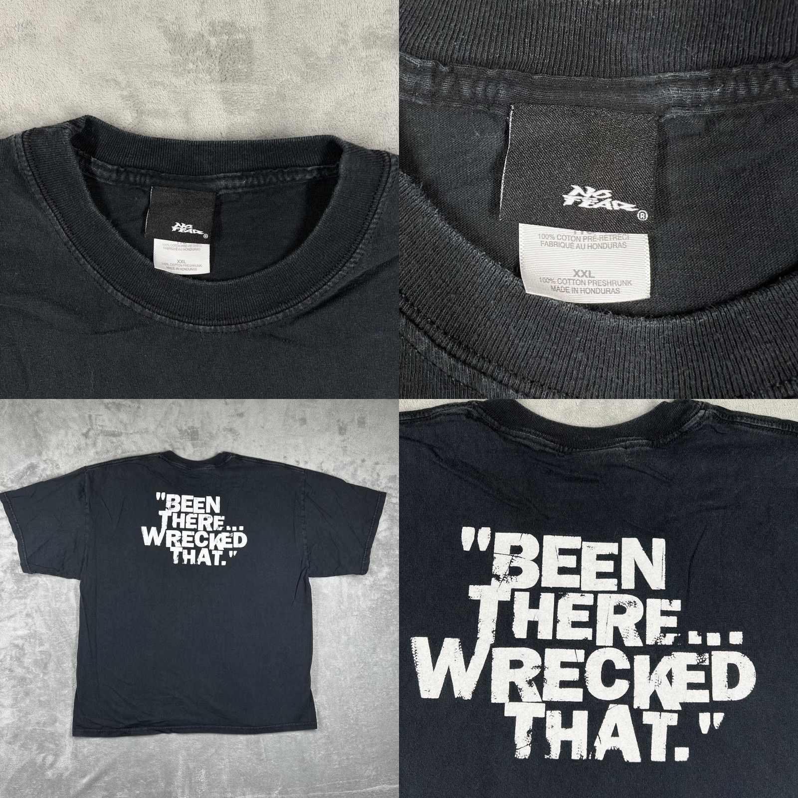 No Fear VINTAGE No Fear Been There Wrecked That Mens 2XL Shirt Black Graphic Print Short Sleeve Crew Neck T-Shirt 90s Y2K Size US XXL / EU 58 / 5 - 8 Thumbnail