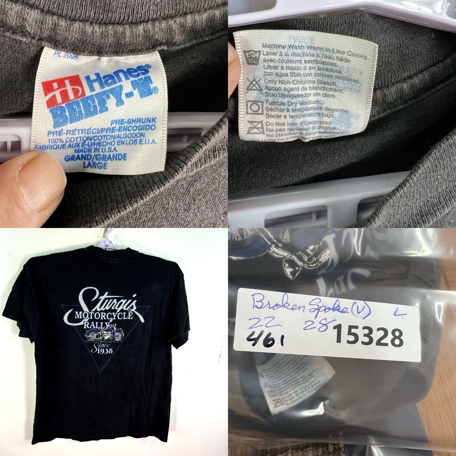 Vintage VINTAGE 80s Sturgis Rally T-Shirt Adult Large Black Biker Graphic Print Mens Size US L / EU 52-54 / 3 - 8 Thumbnail