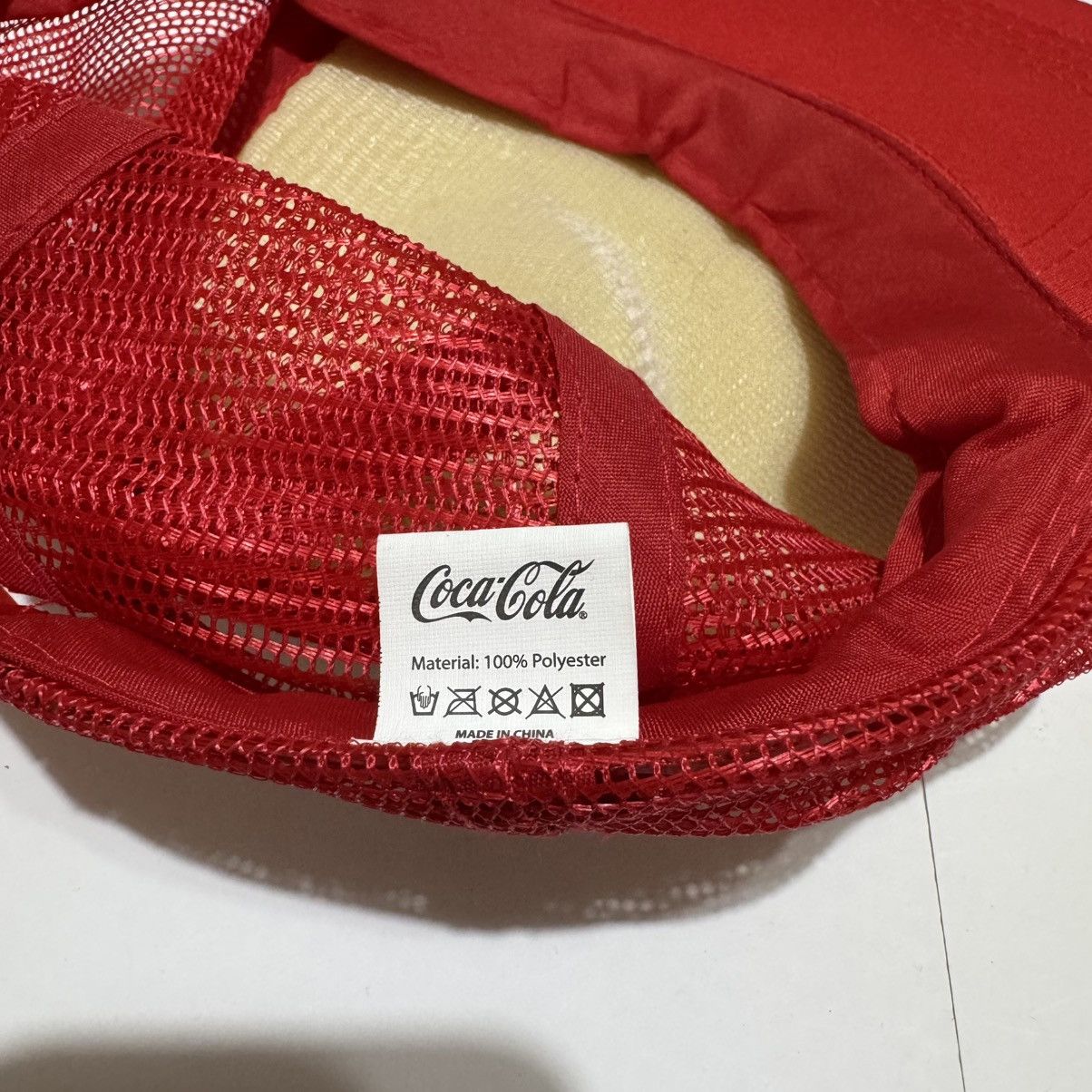 Coca Cola × Vintage Vintage Coca-Cola Trucker Cap Coke Big Logo Hat 90s USA Size 40 - 6 Thumbnail