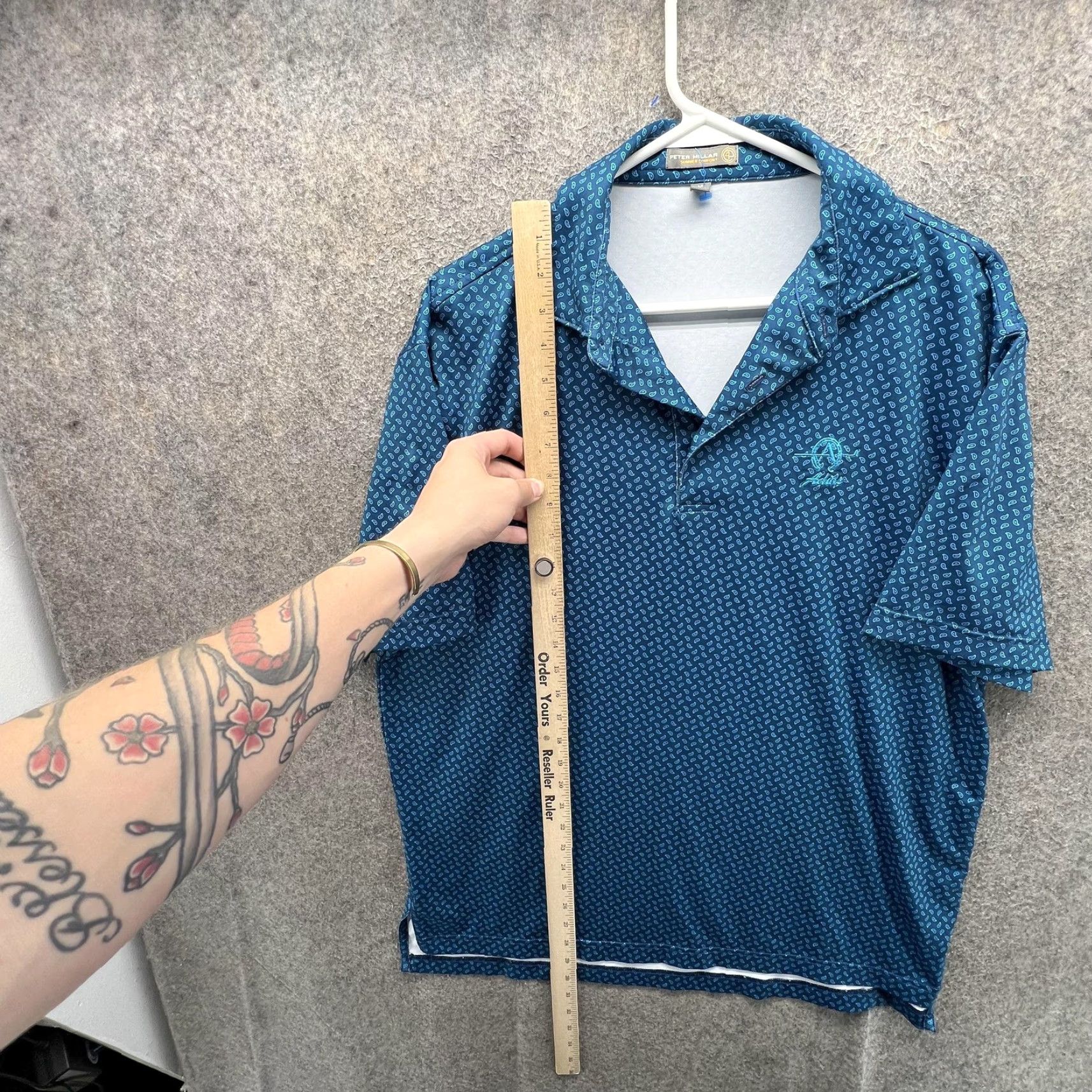 Peter Millar Peter Millar Summer Comfort Polo Shirt Mens M Blue Paisley Golf Casual Shirt Size US M / EU 48-50 / 2 - 3 Thumbnail