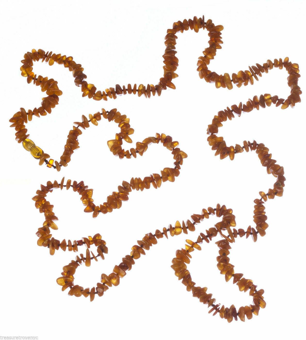 Designer Baltic Amber Chip Bead Flapper Necklace Size ONE SIZE - 3 Thumbnail