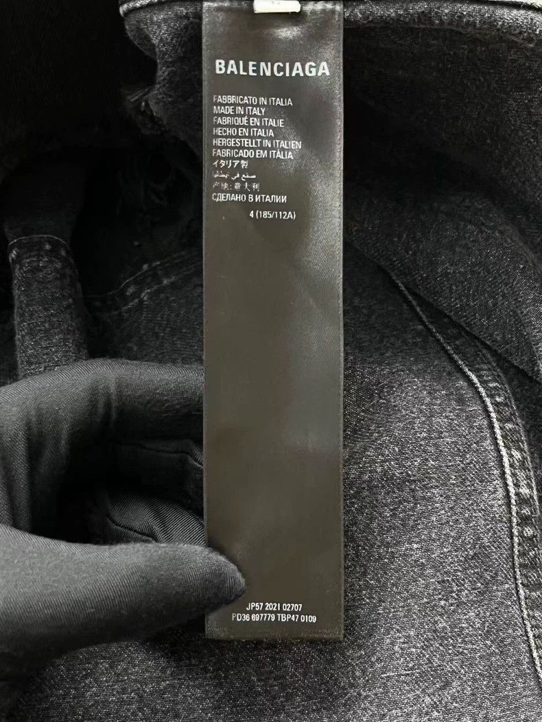 Balenciaga Balenciaga Washing to make old black-gray double-layer spl Size US XL / EU 56 / 4 - 5 Thumbnail