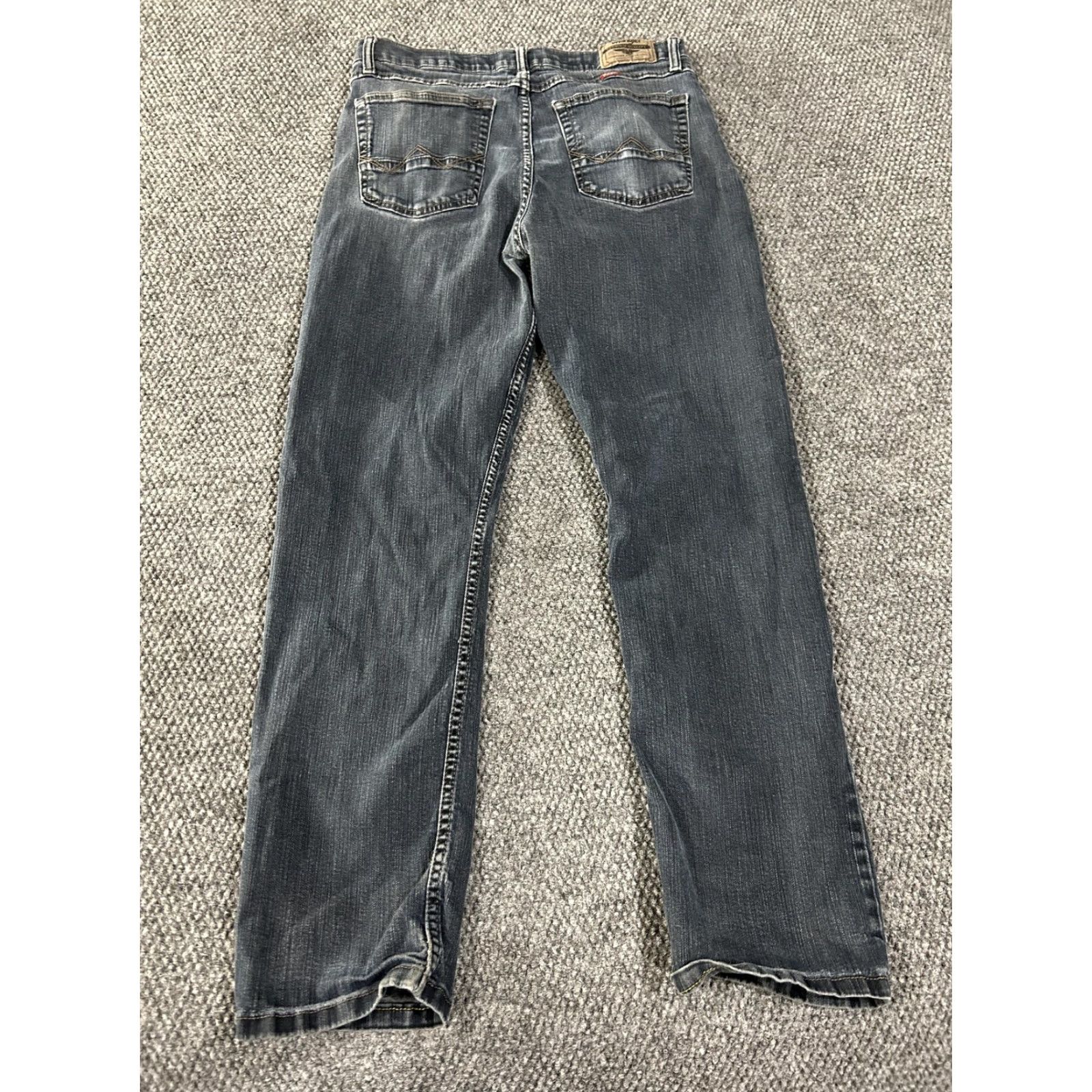Wrangler Wrangler Retro Slim Straight Jeans Mens 30x29 Gray Charcoal Wash Denim Zip Pockets Size US 30 / EU 46 - 5 Thumbnail