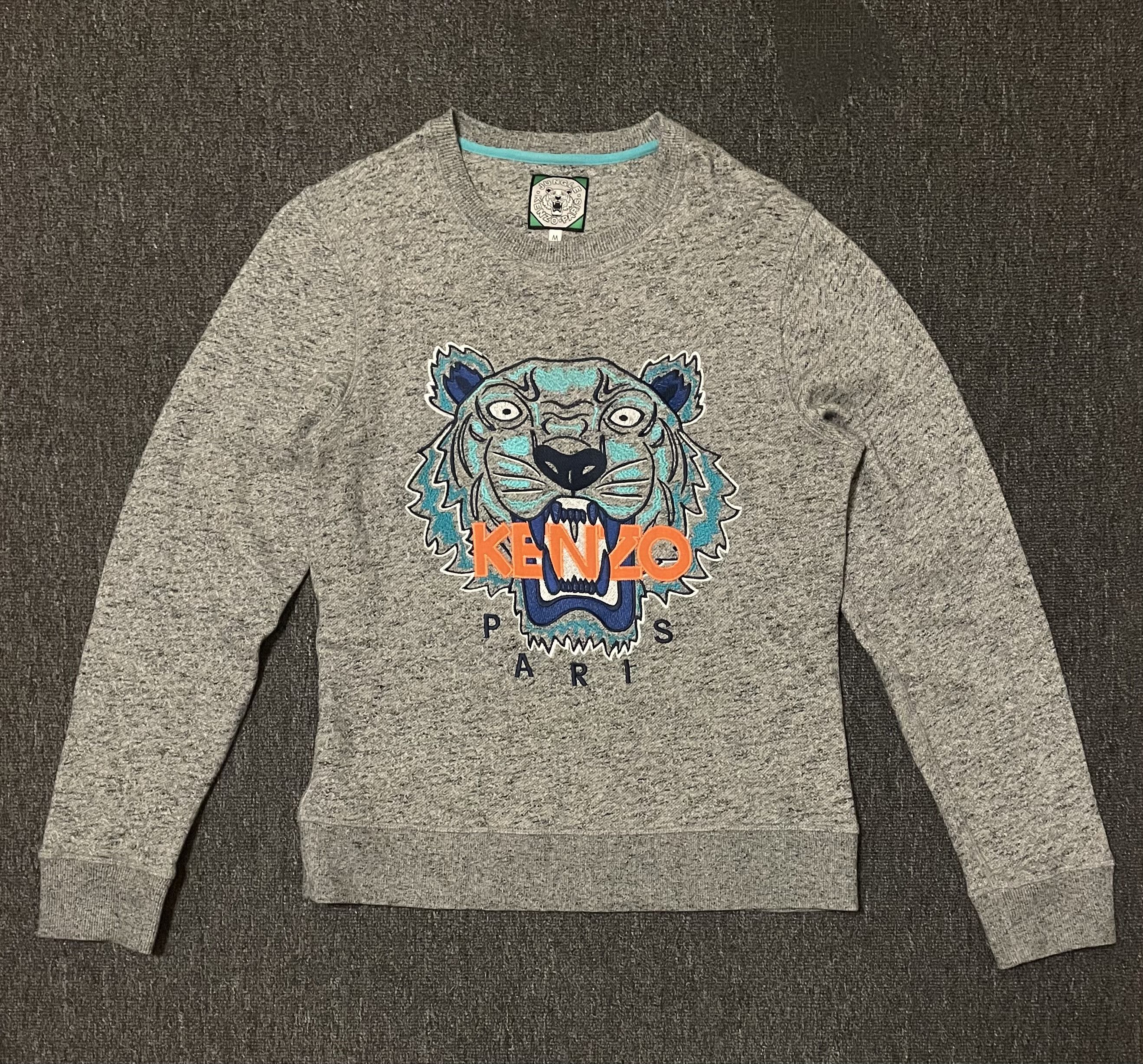 Kenzo KENZO tiger head gray sweatshirt, size M Size US M / EU 48-50 / 2 - 1 Thumbnail