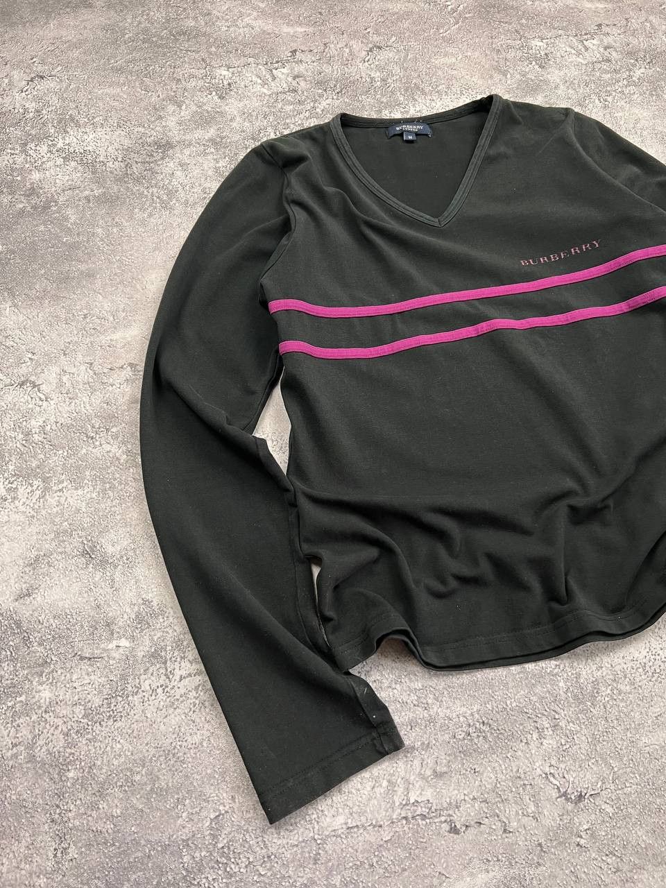 Burberry Vintage Burberry Black Long Sleeve Shirt Striped Size M / US 6-8 / IT 42-44 - 3 Thumbnail