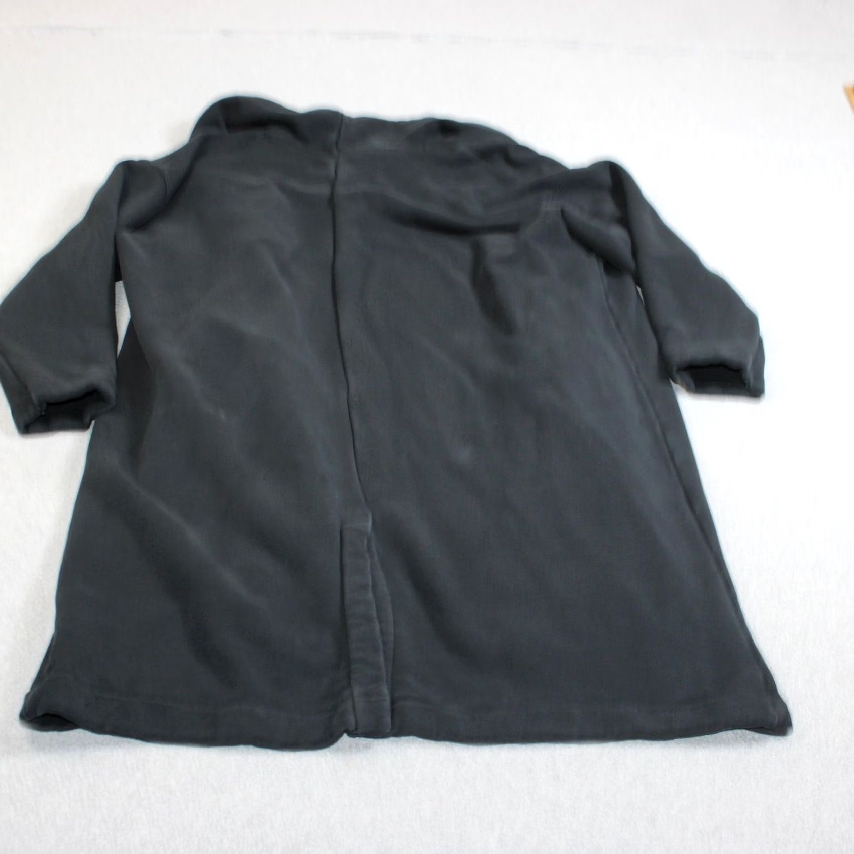 Nike VINTAGE? NO - Nike Jacket Woman XL Black Fleece Cotton Duster Long Sweater Open Streetwear Size XL / US 12-14 / IT 48-50 - 2 Thumbnail