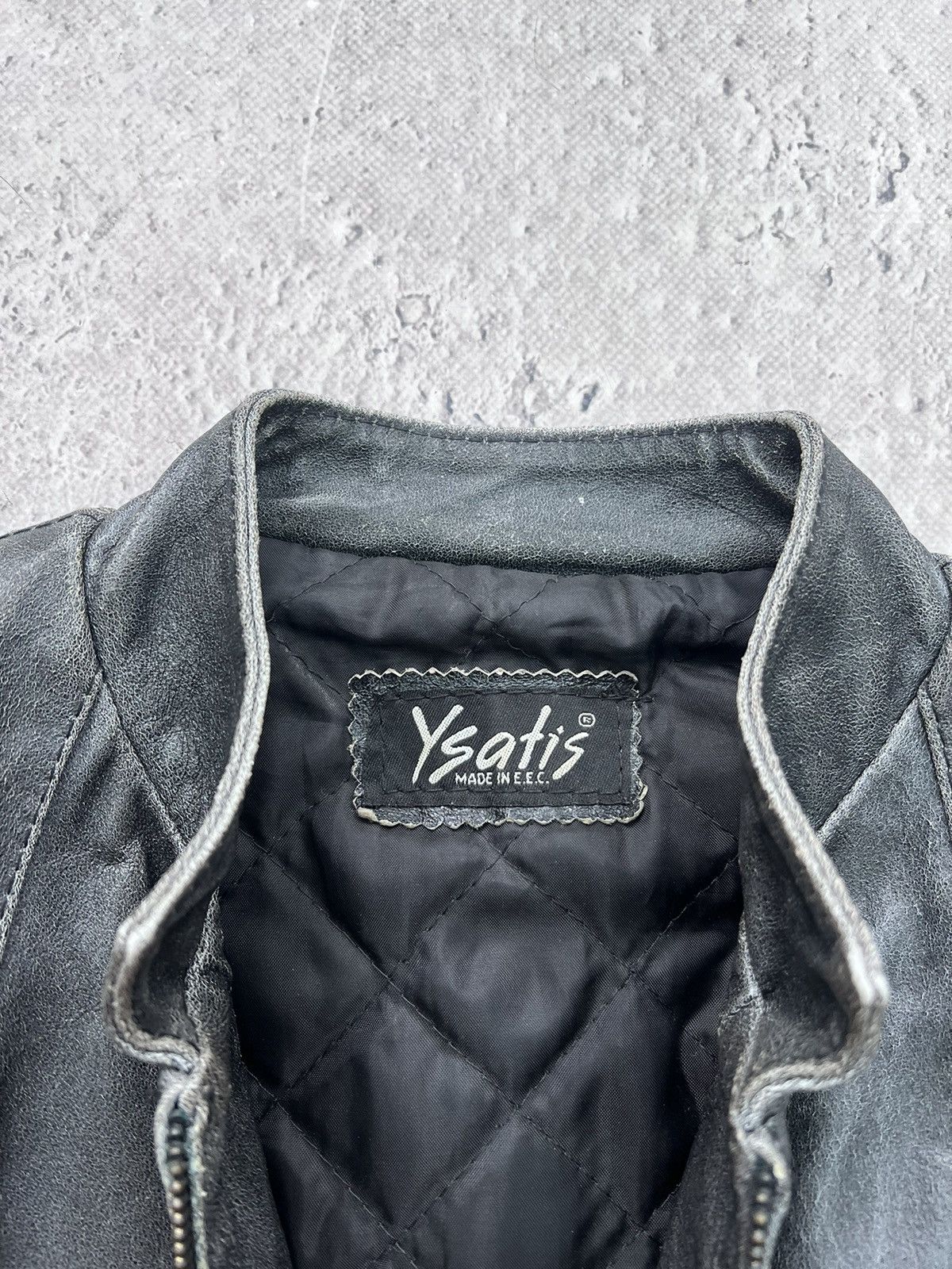 Vintage Vintage Avant Garde Real Leather Faded Bomber Jacket Size S / US 4 / IT 40 - 6 Thumbnail
