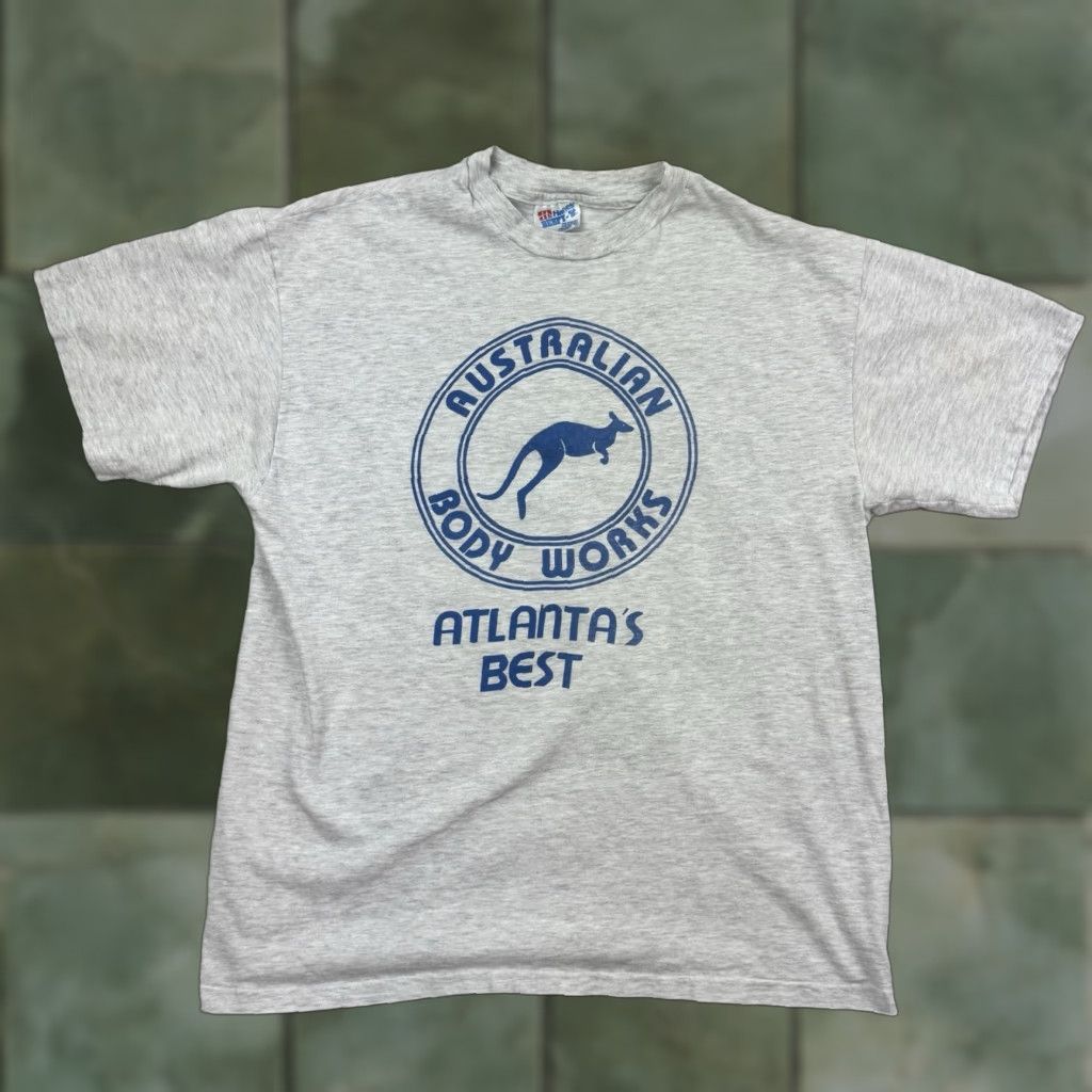 Hanes VINTAGE Hanes T-Shirt Shirt Adult Large Gray USA 90s Mens Size US L / EU 52-54 / 3 - 1 Thumbnail