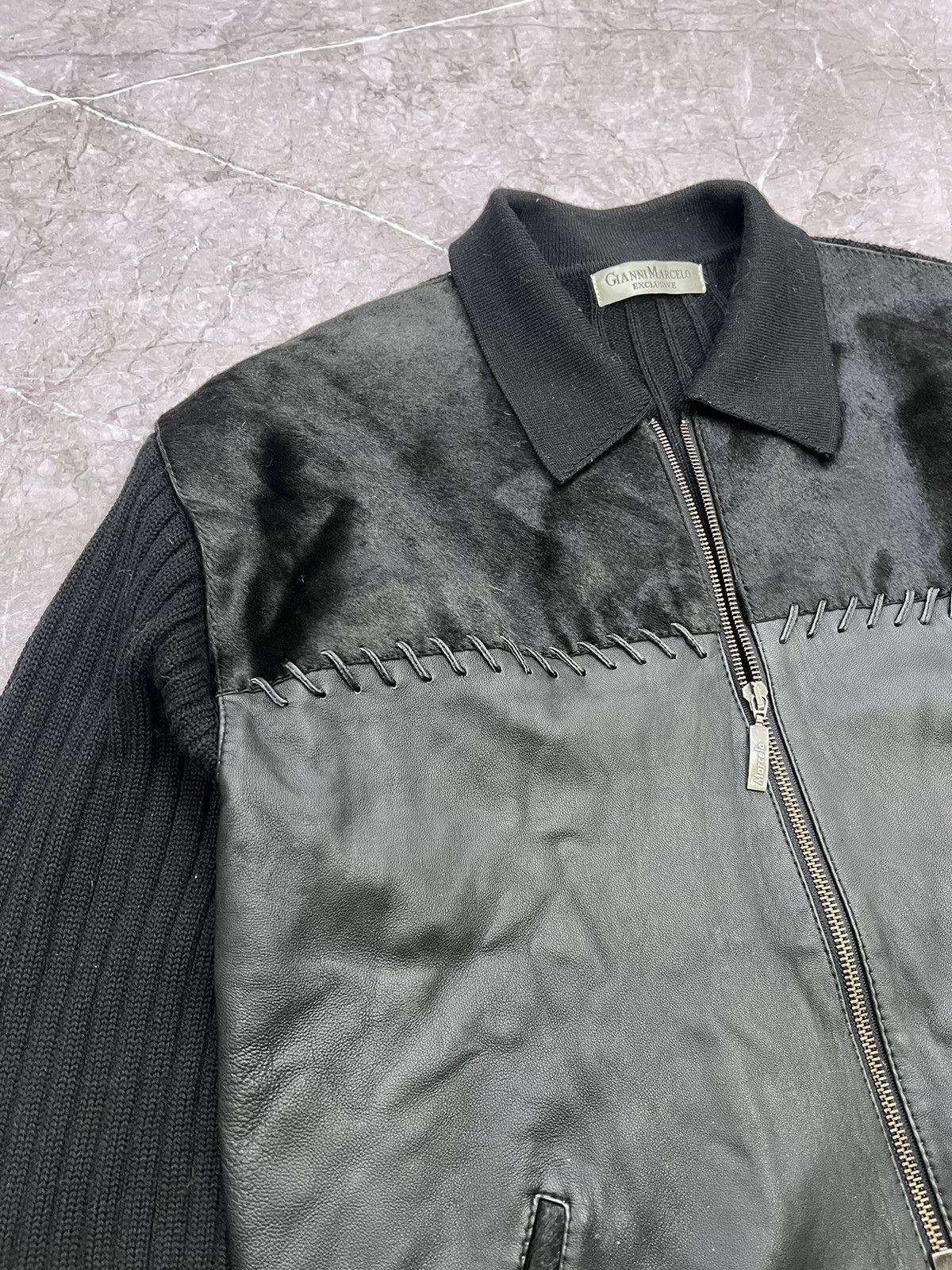 Hysteric Glamour × If Six Was Nine × Le Grande Bleu (L.G.B.) SALE💣💣 Archive Punk Grunge LEATHER ZIP JACKET stitching Size US L / EU 52-54 / 3 - 6 Thumbnail