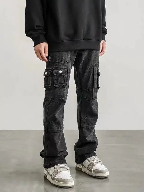 Japanese Brand High street washed and distressed baggy work trousers Size US 30 / EU 46 - 1 Thumbnail